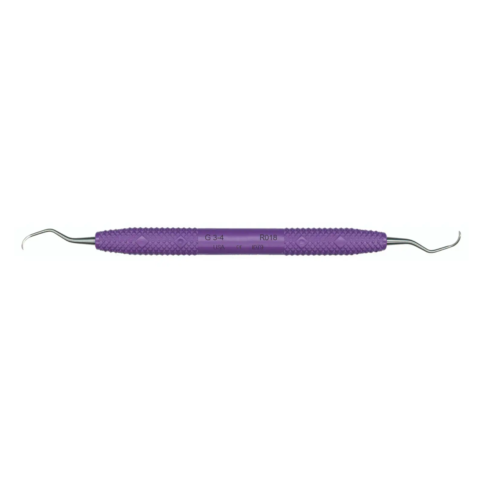 Amazing Gracey 3-4 Double-End Curette, Passionate Purple Resin Handle, R018 thumbnail 2