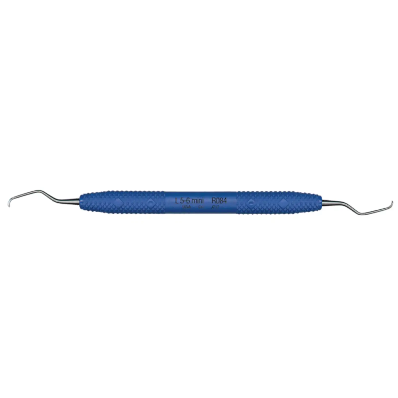 PDT Cruise Langer 5-6 Mini Universal Curette, Double End, Nautical Blue Resin Handle, R084 thumbnail 2
