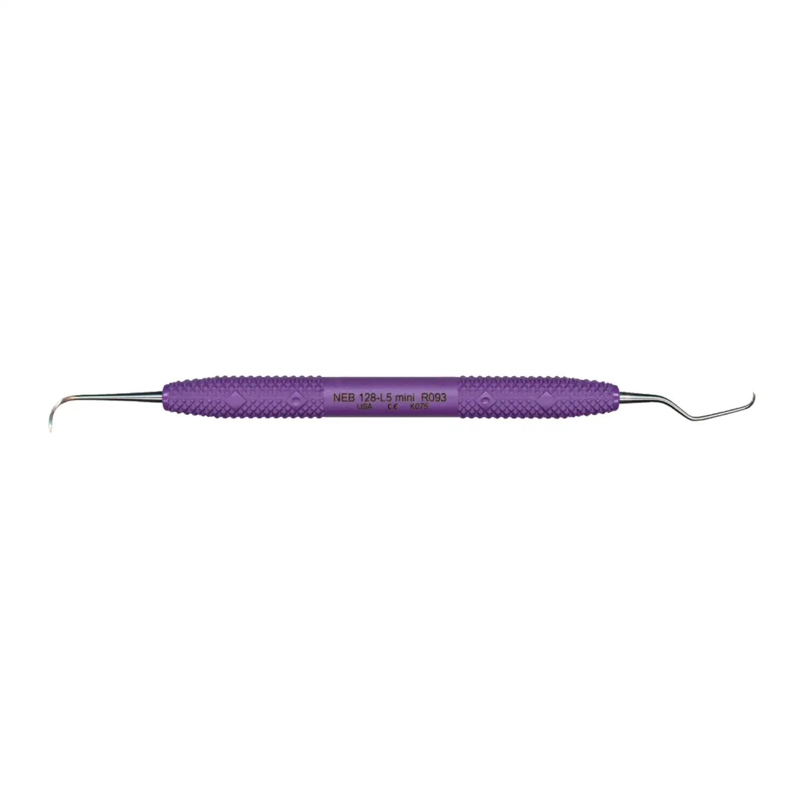 PDT Cruise Line Anterior Scaler Nebraska N128-L5 Mini, Double End, Purple Resin Handle, R093 thumbnail 2