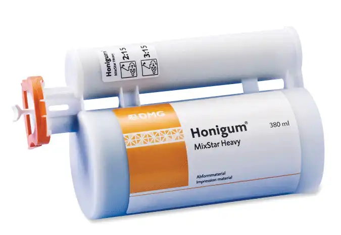 Honigum Automix Heavy Body VPS Impression Material, Regular Set, Blue, 50 mL Cartridges, 4/Pk with Tips, 999766 thumbnail 2