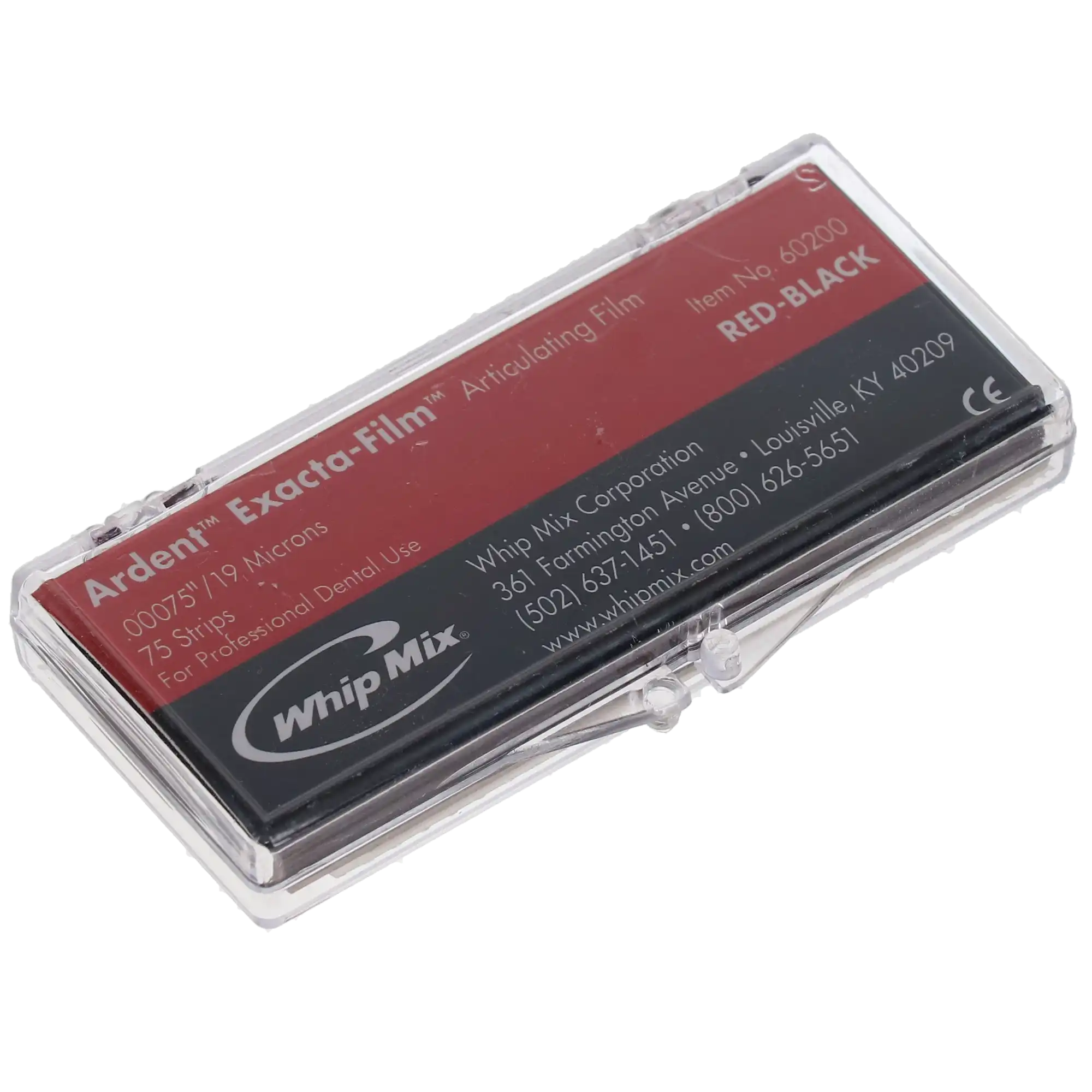 Ardent Exacta-Film Articulating Film, Ultra-Thin 19 Microns (0.00075"), Double-Sided, Red/Black, 75 Strips/Box, 60200 thumbnail 4