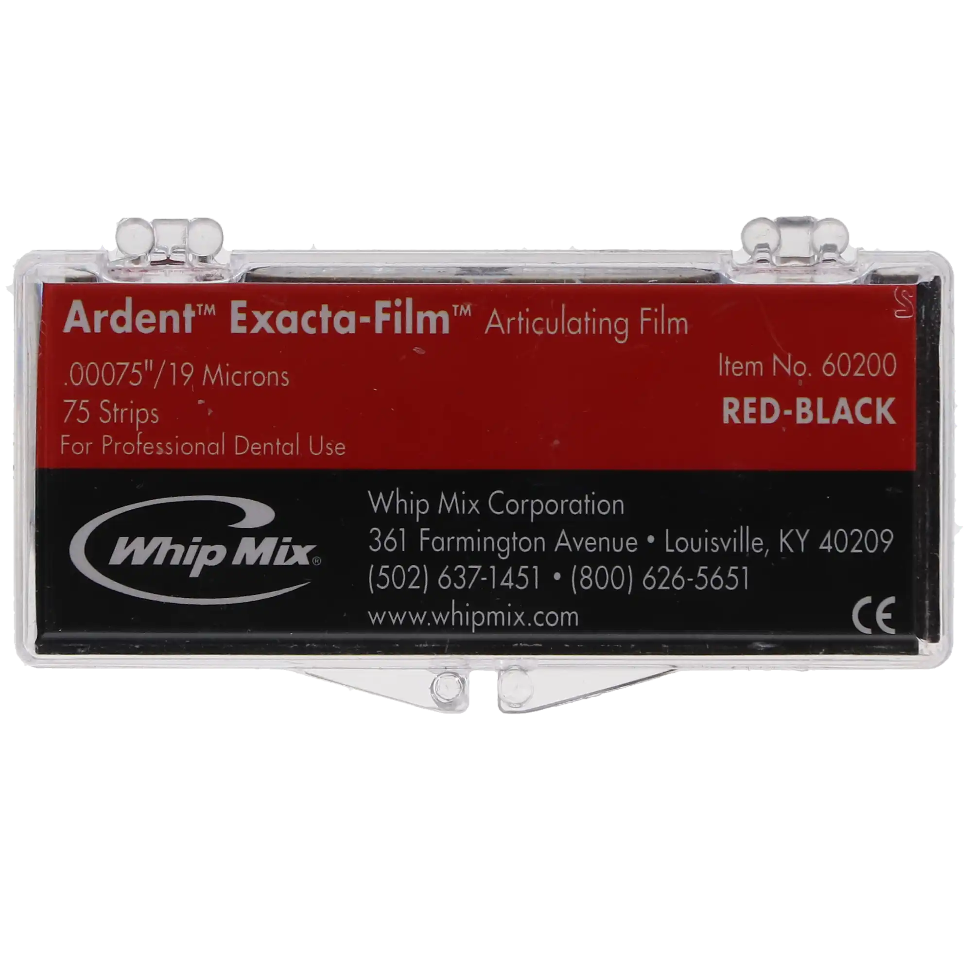 Ardent Exacta-Film Articulating Film, Ultra-Thin 19 Microns (0.00075"), Double-Sided, Red/Black, 75 Strips/Box, 60200 thumbnail 5