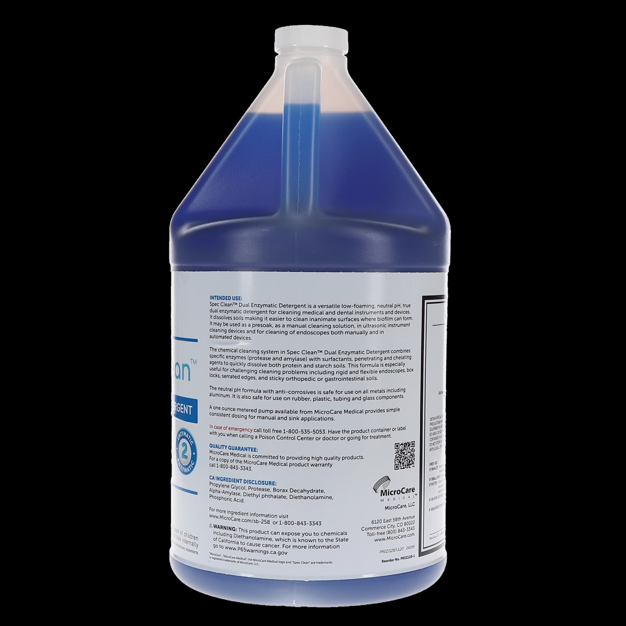 Spec Clean Dual Enzymatic Instrument Detergent, 1 Gallon, EZ128-1 thumbnail 4
