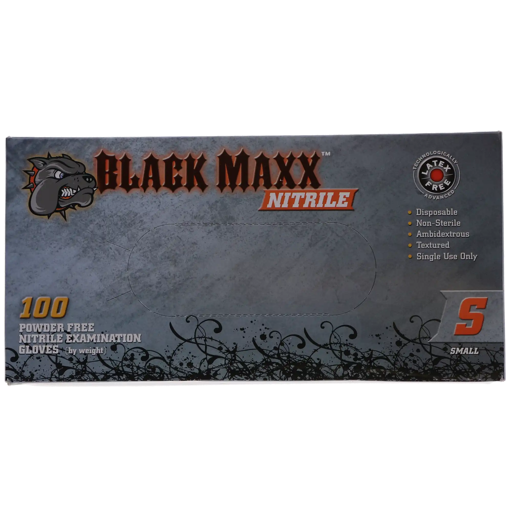 Black Maxx Nitrile Exam Gloves, Powder Free, Non-Sterile, Small, Black, 100/Box, BMN100S thumbnail 11