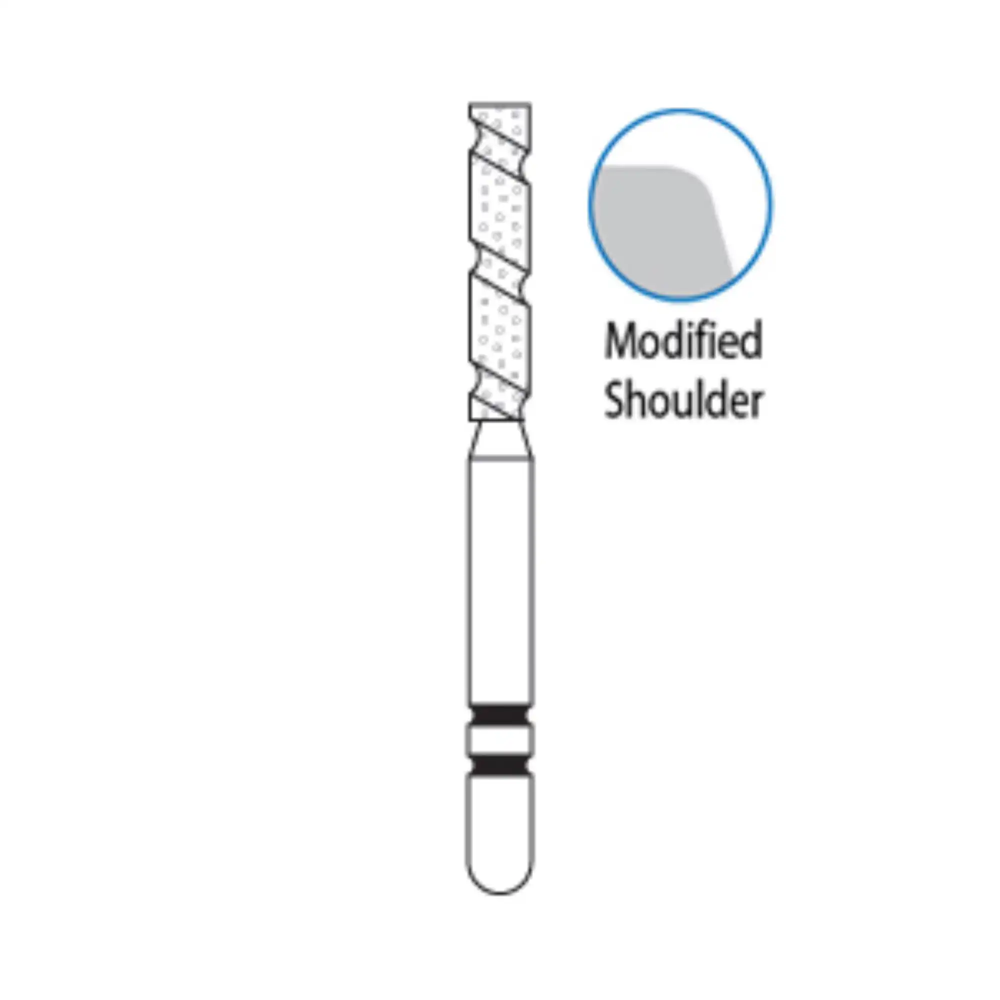 Two Striper TS2000 Diamond Bur, FG, KR Cylinder, Coarse, Green, #2013.8KR, 1.6 mm Diameter, 8.0 mm Length, 5/Pk, 2000139 thumbnail 2