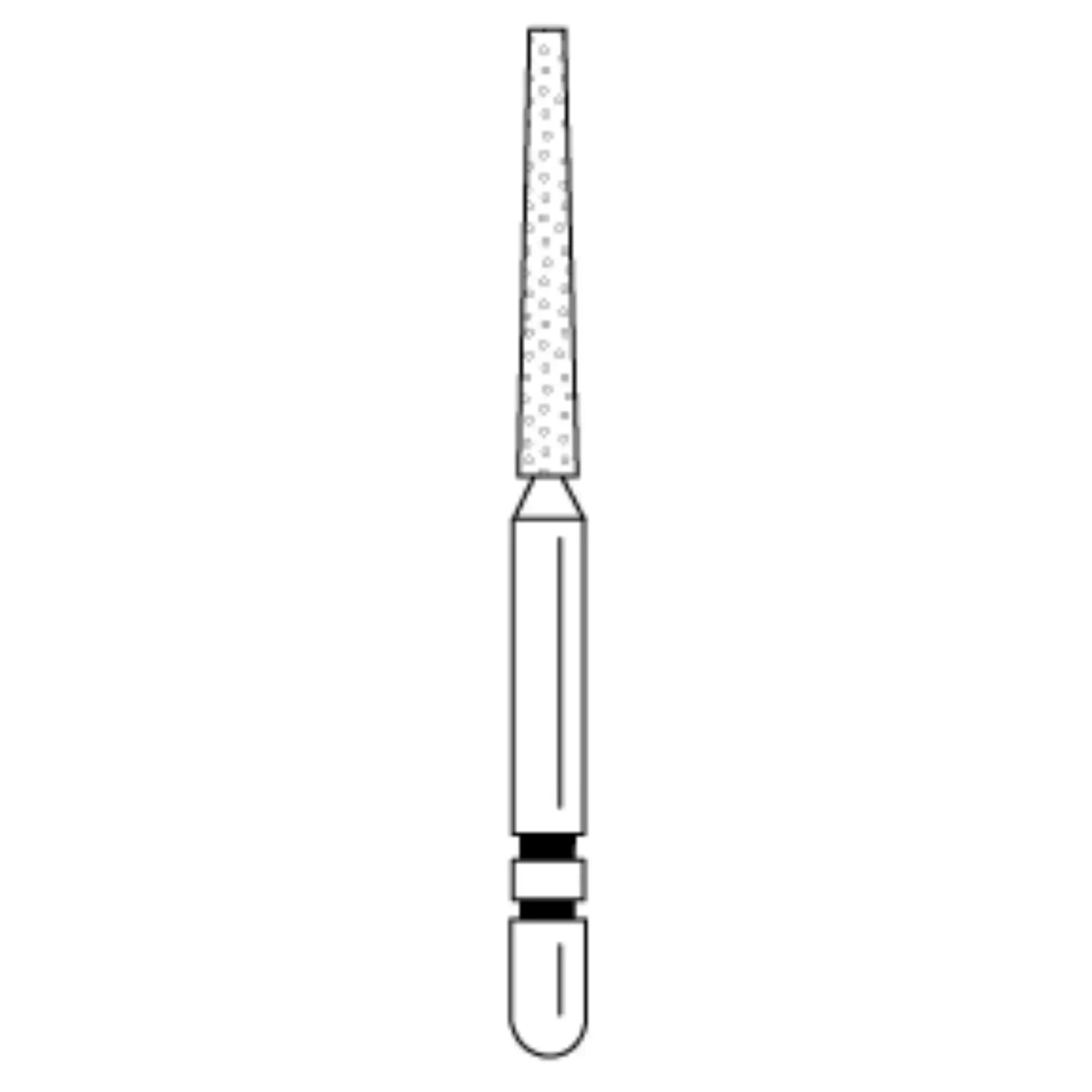 Two Striper Diamond Burs, FG, Flat-End Taper, 721.10F, 1.3 mm Major/0.8 mm Minor Diameter, Fine, Red, 5/Pk, 2015386 thumbnail 2