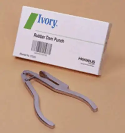 Ivory Rubber Dam Clamp Forceps, Stainless Steel, Curved, 50057220 thumbnail 2