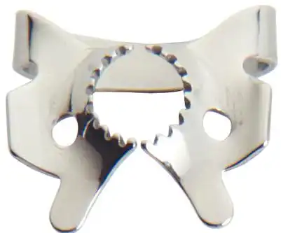 Ivory Tiger Rubber Dam Clamp, #14T, Winged, Molar, Partially Erupted, Serrated Jaws, Stainless Steel, 1/Pk, 50057849 thumbnail 4