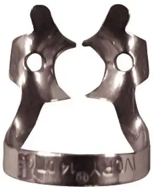 Ivory Tiger Rubber Dam Clamp #14DT, Winged, Molar/Distal Access, Serrated, Stainless Steel, 1/Pk, 50057857 thumbnail 2