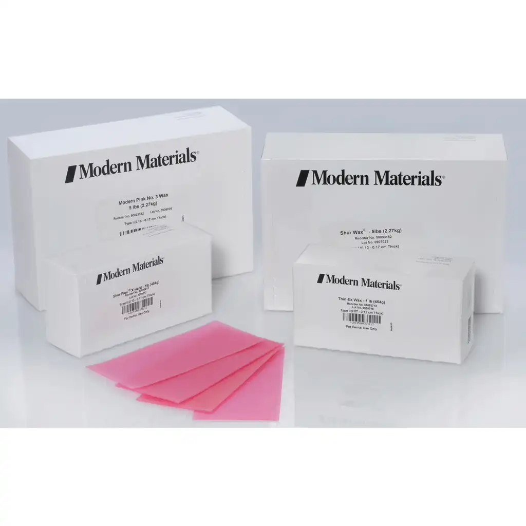 Modern Materials Shur Wax Baseplate Wax, Extra-Hard, Pink, 5 lb, 50093252 thumbnail 5