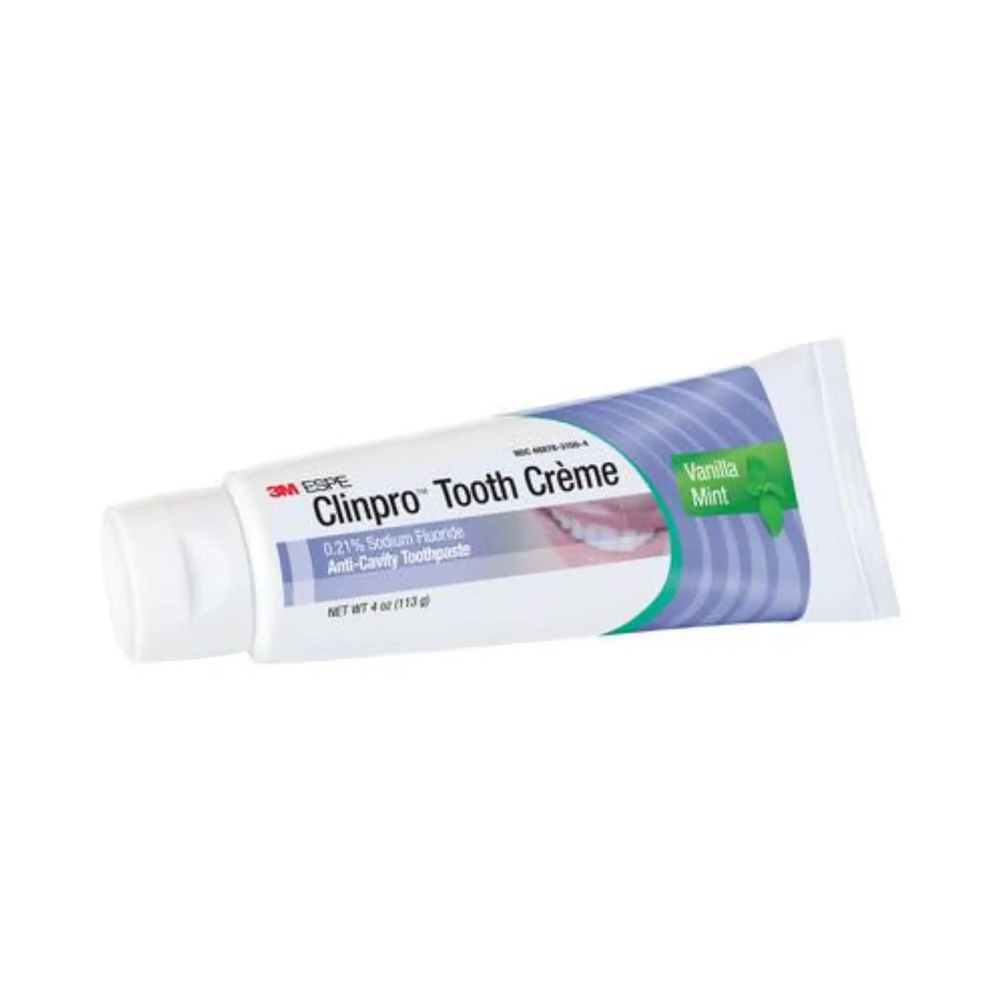 3M Clinpro Tooth Creme 0.21% Sodium Fluoride Anti-Cavity Toothpaste, Vanilla Mint, 4 oz Tube, 12117 thumbnail 2