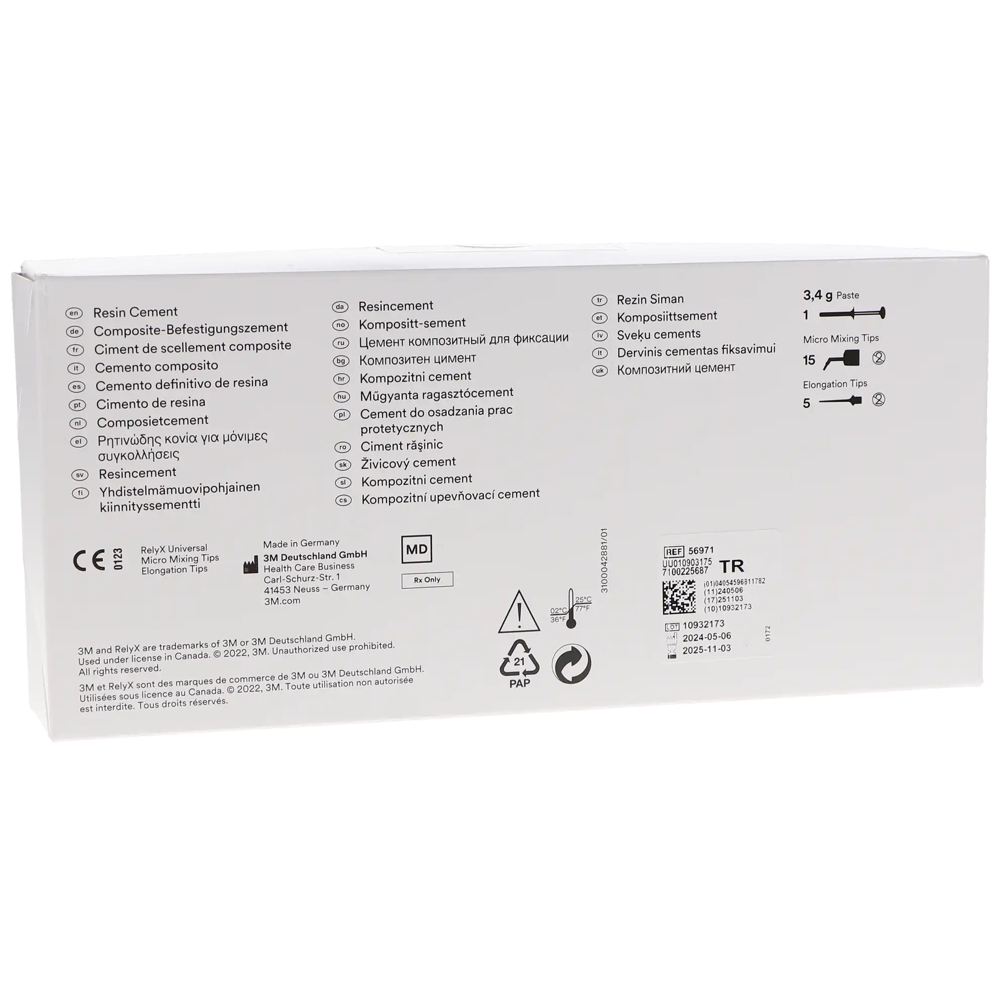 3M RelyX Universal Resin Cement Refill, Translucent, 3.4 g Syringe, 56971 thumbnail 12
