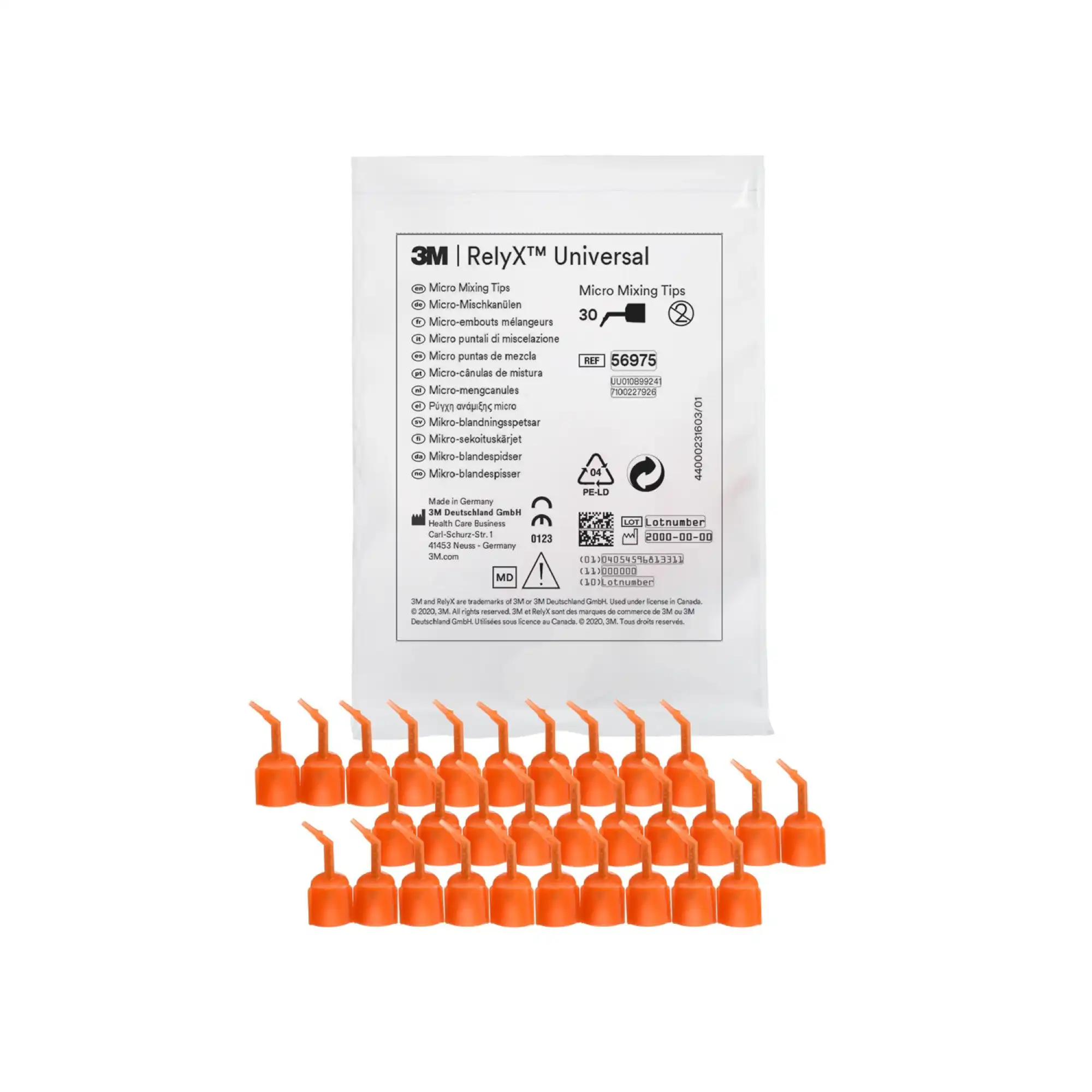 3M RelyX Universal Resin Cement Micro Mixing Tips, Orange, 30/Pk, 56975 thumbnail 4