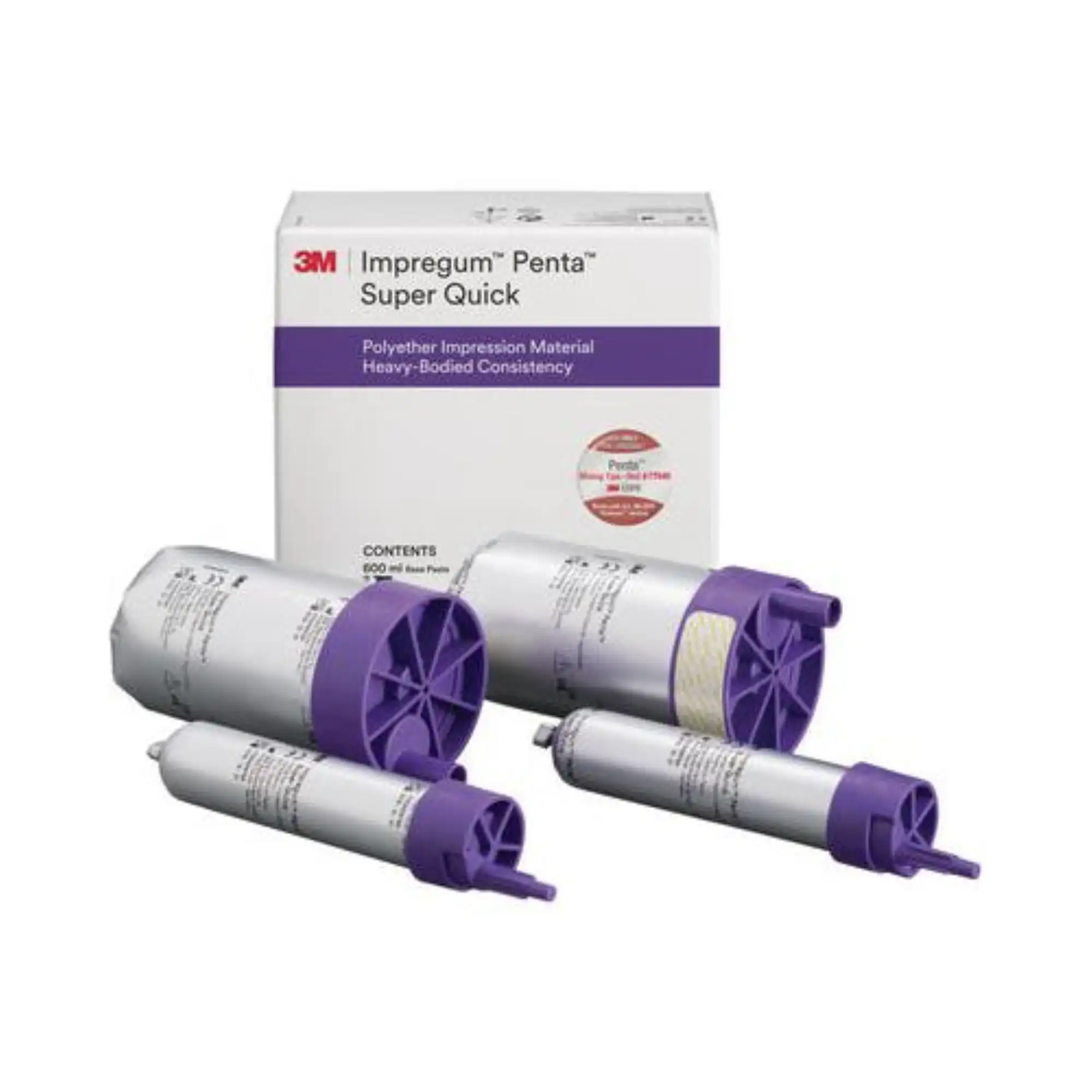 3M Impregum Penta Super Quick Polyether Impression Material, Heavy Body, Refill, 2 x 300 mL Base Paste + 2 x 60 mL Catalyst, 69406 thumbnail 2