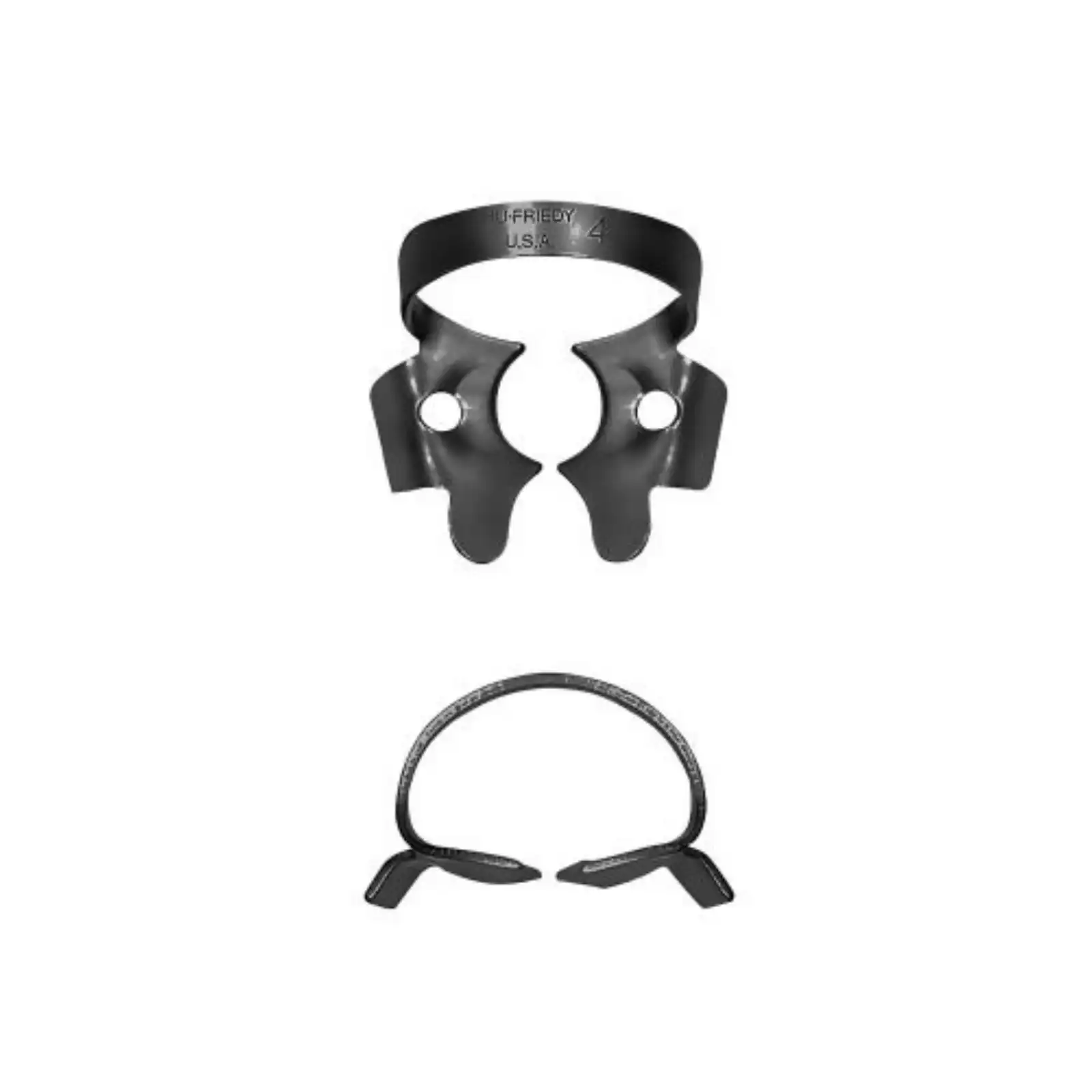 Hu-Friedy Satin Steel Rubber Dam Clamp #W4, Wingless, Small Upper Molars, 1 Each thumbnail 2