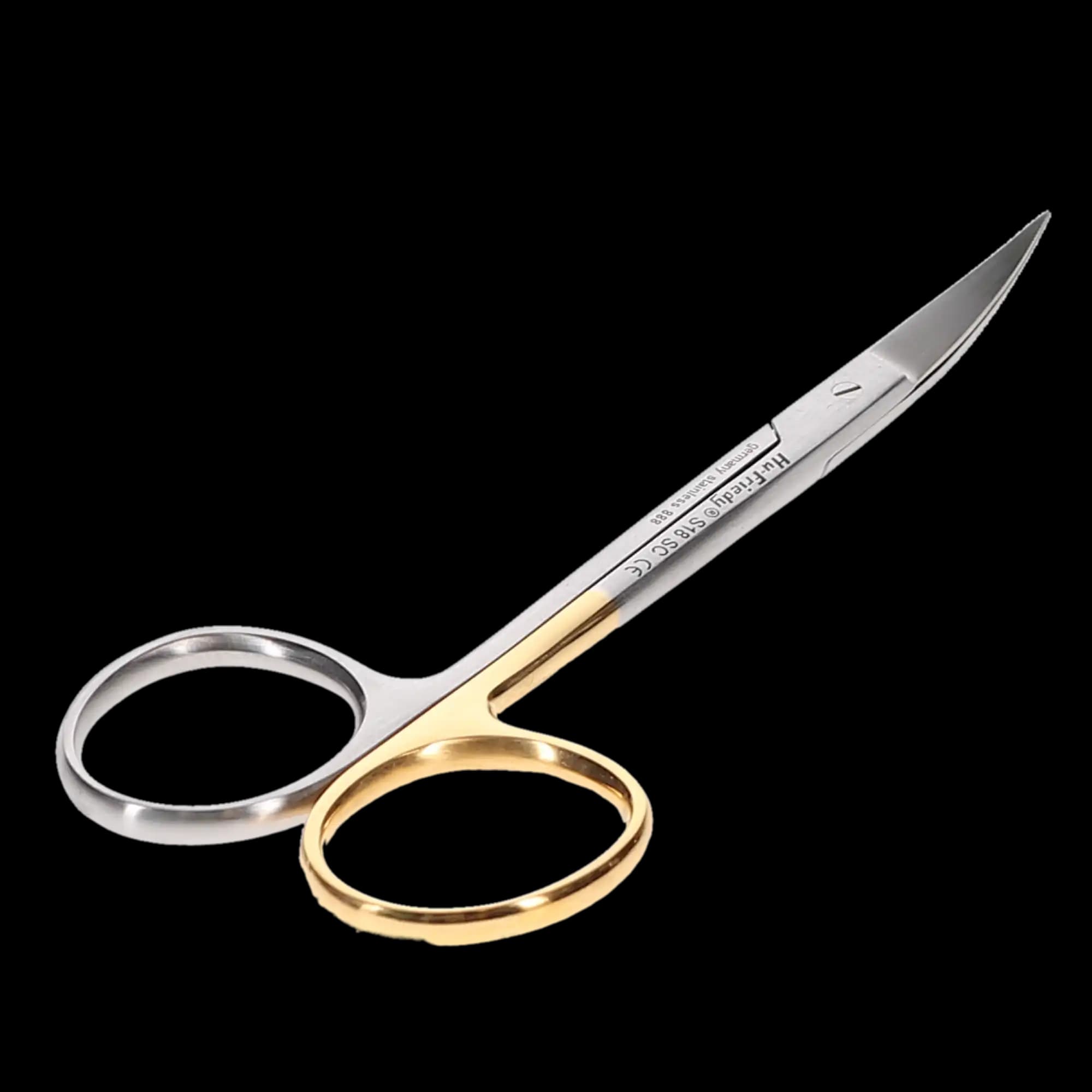Hu-Friedy #18 Iris Curved Delicate Super-Cut Scissors, 4-1/2", Serrated, Stainless Steel, S18SC thumbnail 4
