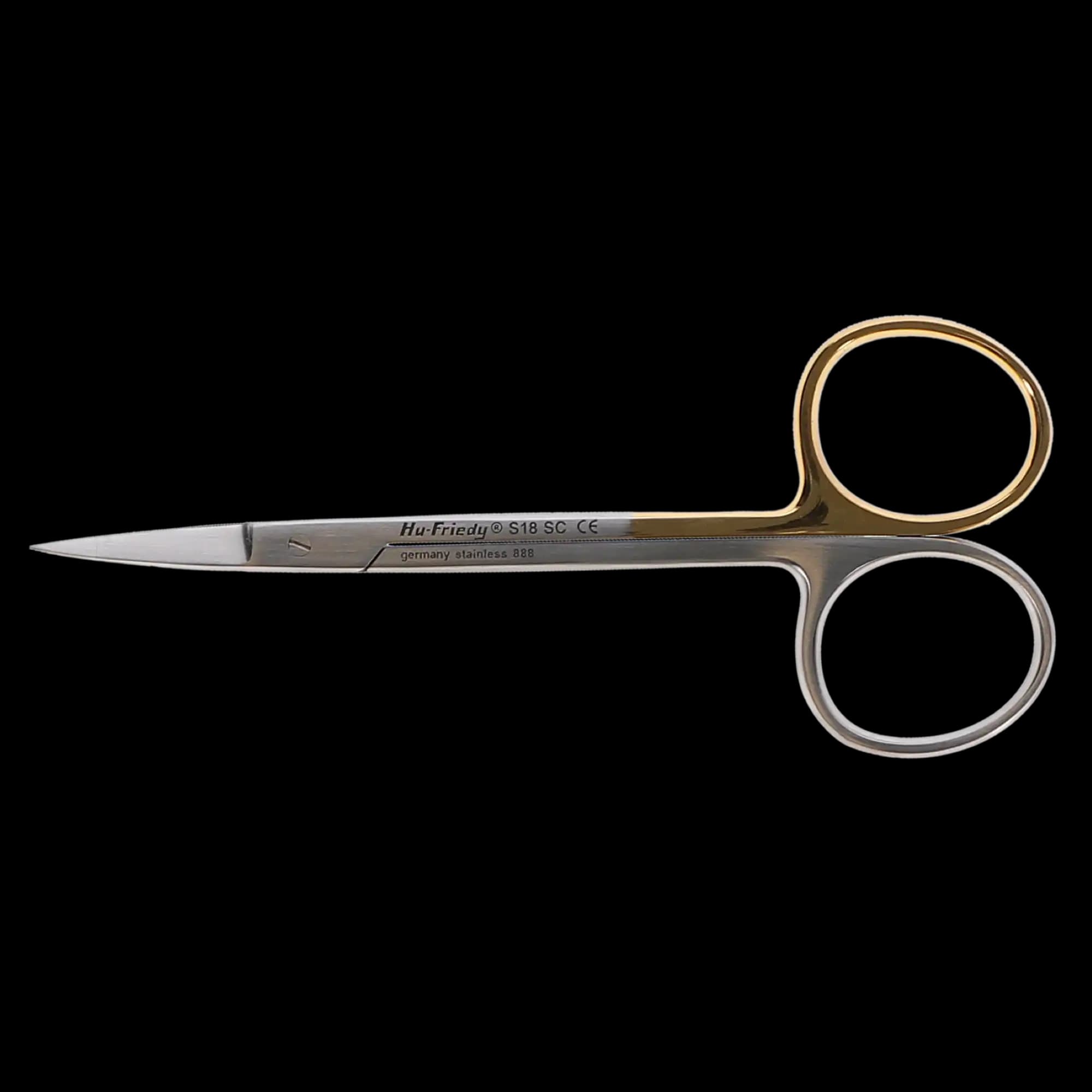 Hu-Friedy #18 Iris Curved Delicate Super-Cut Scissors, 4-1/2", Serrated, Stainless Steel, S18SC thumbnail 6