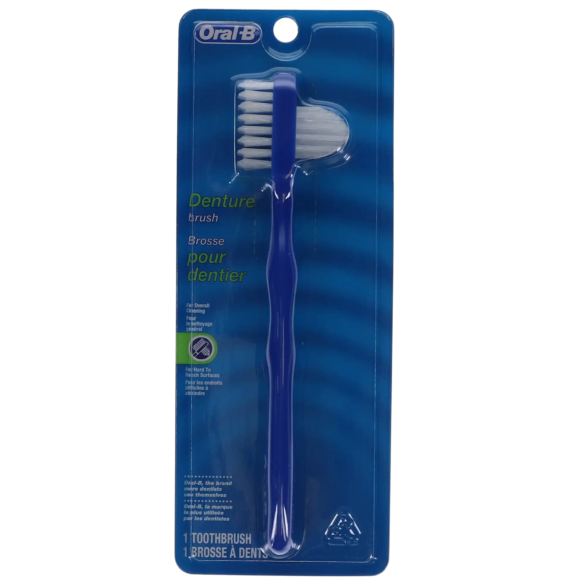 Oral-B Denture Brush, Dual Head, 35 Tuft, Blue Handle, 6/Box, 80310196 thumbnail 10