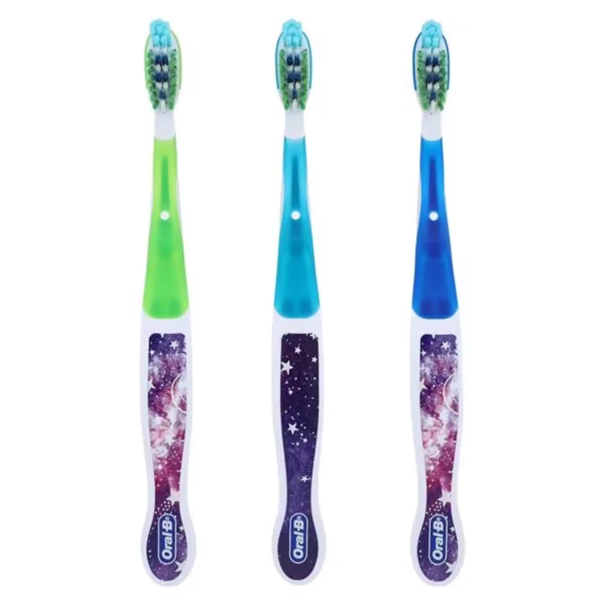 Oral-B Kids Manual Toothbrush, Ages 6+, Galaxy/Stars Graphics, Soft Bristles, Assorted Colors, 6/Pk, 80319267 thumbnail 6
