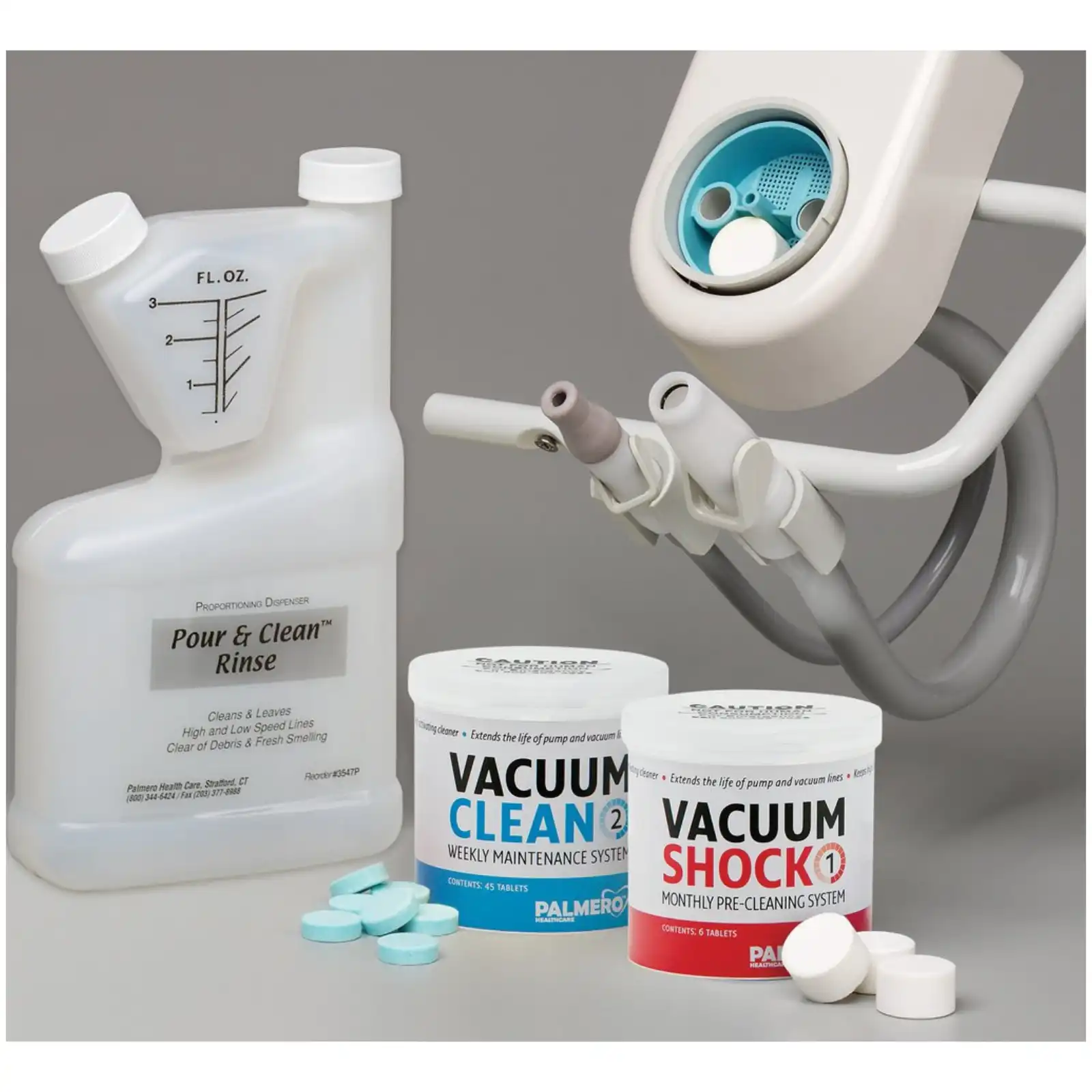 Palmero Shock & Clean Starter Kit, Vacuum Shock & Vacuum Clean Tablets with Pour & Clean Mixing Bottle, 3546K thumbnail 11