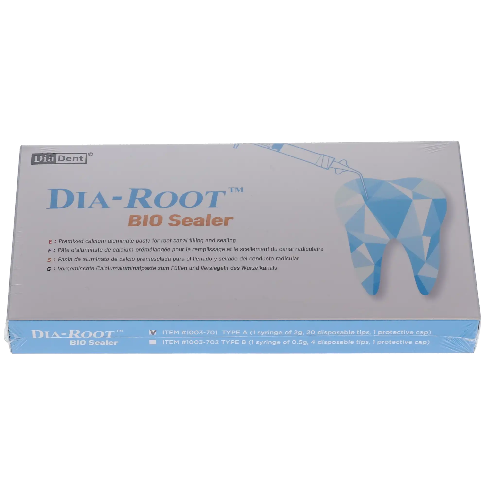 Dia-Root Bio Sealer Regular Kit, Bioceramic Calcium Silicate MTA Root Canal Sealer, 2g Syringe with 20 Disposable Tips, 1003-701 thumbnail 15