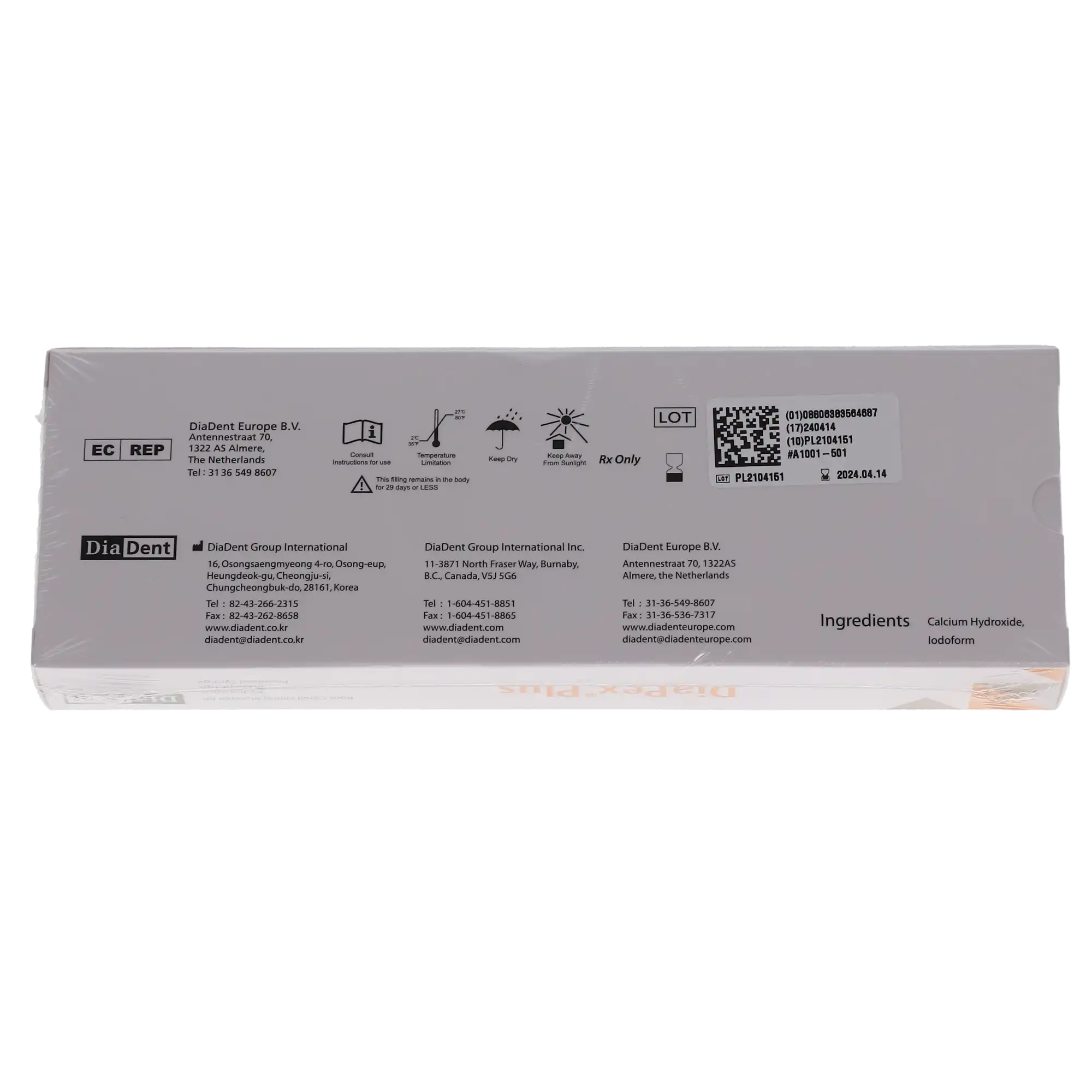DiaPex Plus Calcium Hydroxide Paste with Iodoform, Regular Kit, 2 g Pre-Filled Syringe with 20 Tips, A1001-501 thumbnail 14