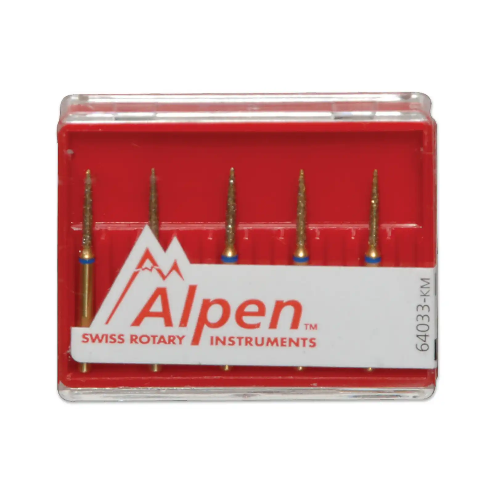 Alpen Multilayer Diamond Bur, FG, Pointed Football #368, 2 mm, Coarse, 5/Pk, R368C020FG thumbnail 2
