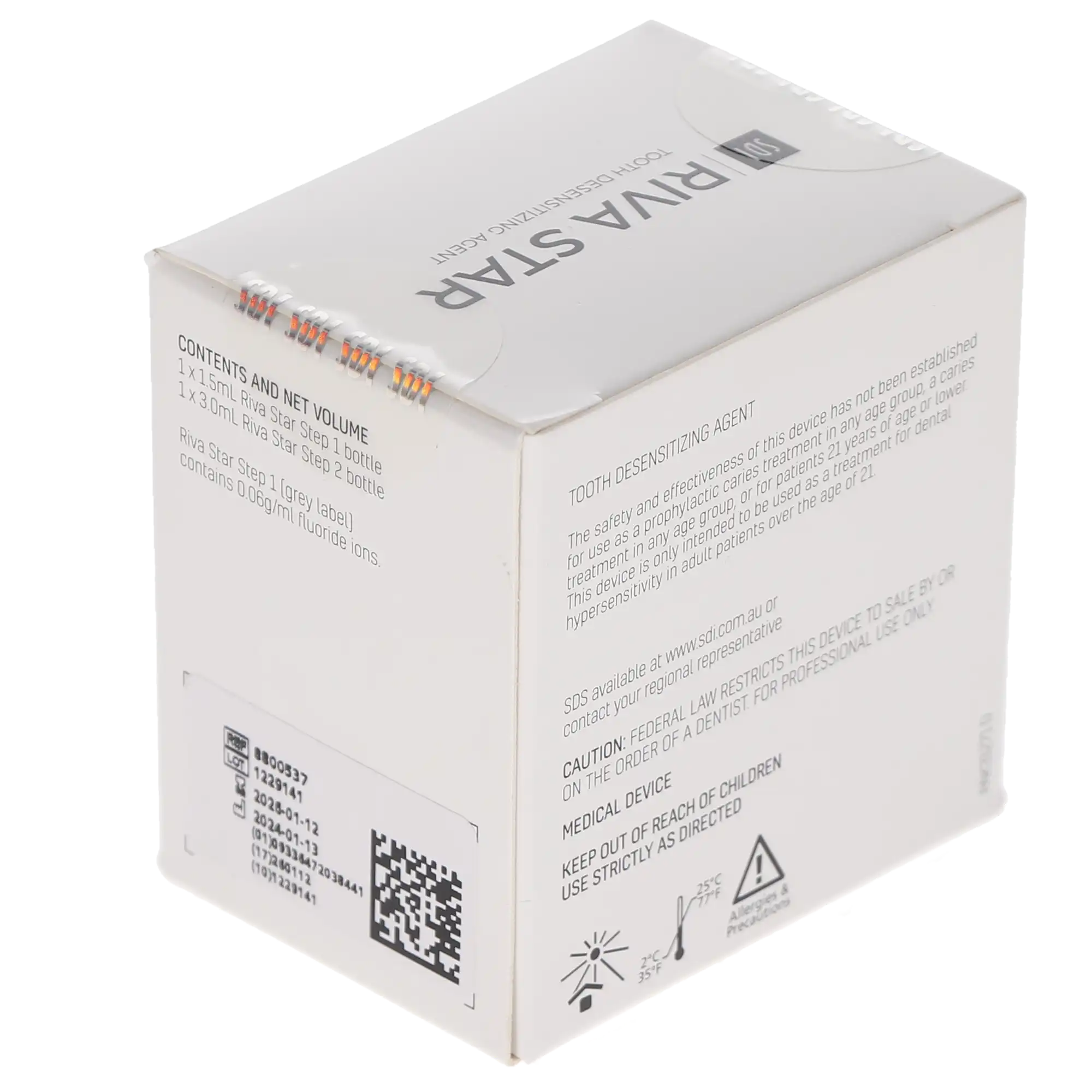 Riva Star Tooth Desensitizing Agent SDF, 2-Bottle Kit (Step 1: 1.5mL Silver Fluoride, Step 2: 3.0mL Potassium Iodide), 1 Kit, 8800537 thumbnail 4