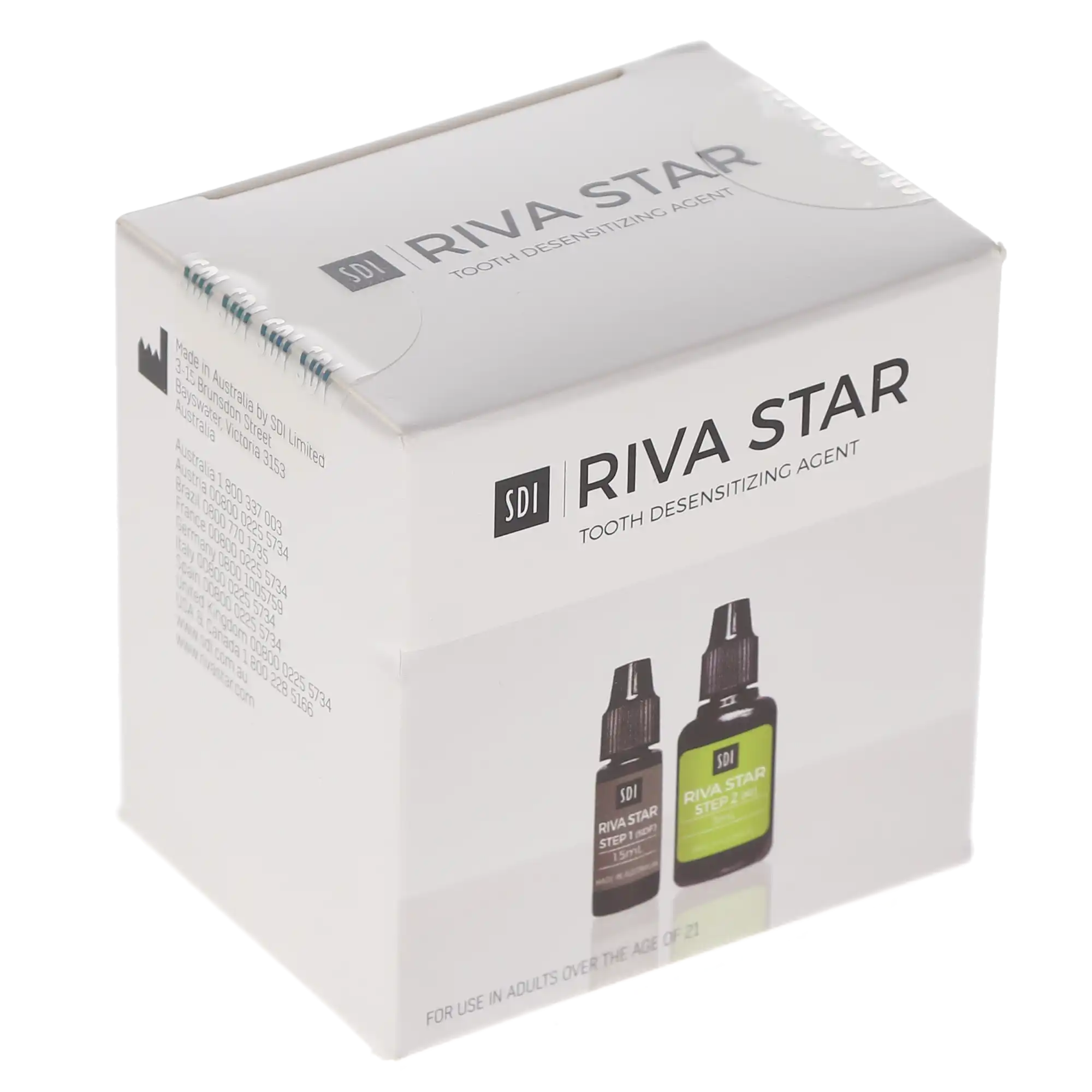 Riva Star Tooth Desensitizing Agent SDF, 2-Bottle Kit (Step 1: 1.5mL Silver Fluoride, Step 2: 3.0mL Potassium Iodide), 1 Kit, 8800537 thumbnail 5