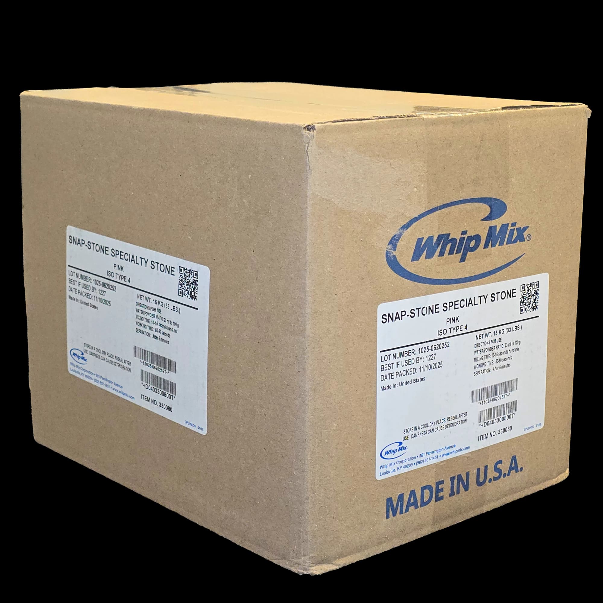 Snap-Stone Fast-Setting Dental Stone, ISO Type 4, Pink, 33 lb (15 kg) Carton, 330080 thumbnail 4