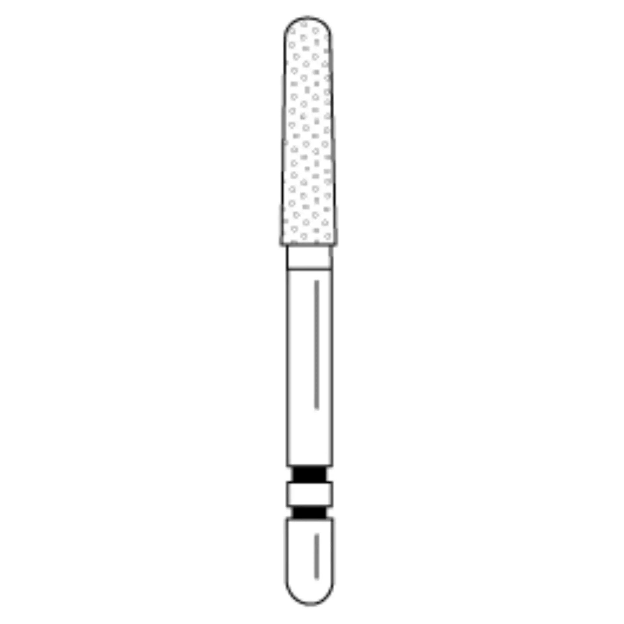 Two Striper Diamond Bur, FG, Round-End Taper, #784.8F, Fine, Red, 2.0 mm Major/1.6 mm Minor Diameter, 8.0 mm Head Length, 5/Pk, 2015440 thumbnail 2