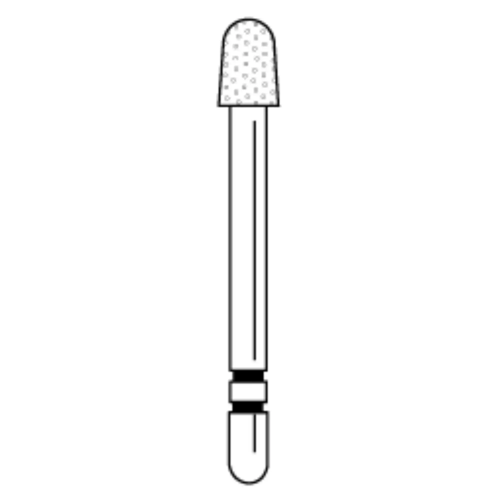 Two Striper Diamond Bur, FG, Round-End Taper, 785.4C, 2.6 mm Major/2.2 mm Minor Diameter, 4 mm Length, Coarse, Green, 5/Pk, 2015470 - Two Striper Diamond Burs, FG, Round-End Taper, 785.4, 2.6 mm, Coarse, Green, 5/Pk, 2015470 - Image 1