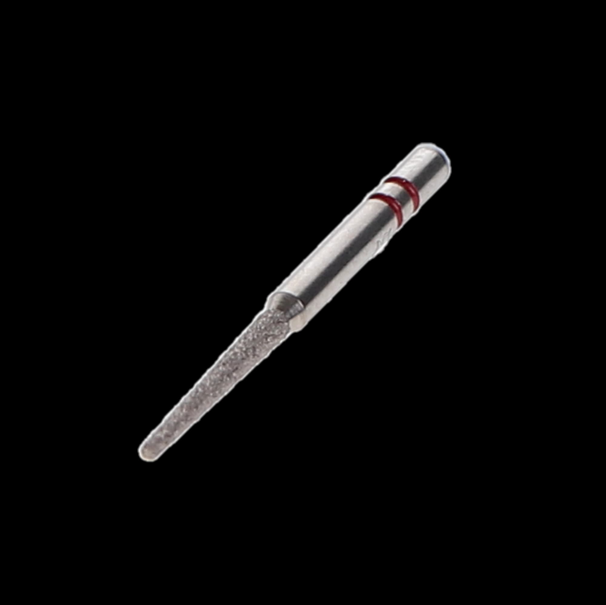 Two Striper Diamond Bur, FG, Round-End Taper, 781.10F, 1.3 mm Major/0.8 mm Minor Diameter, 10 mm Head Length, Fine, Red, 5/Pk, 2015496 thumbnail 2