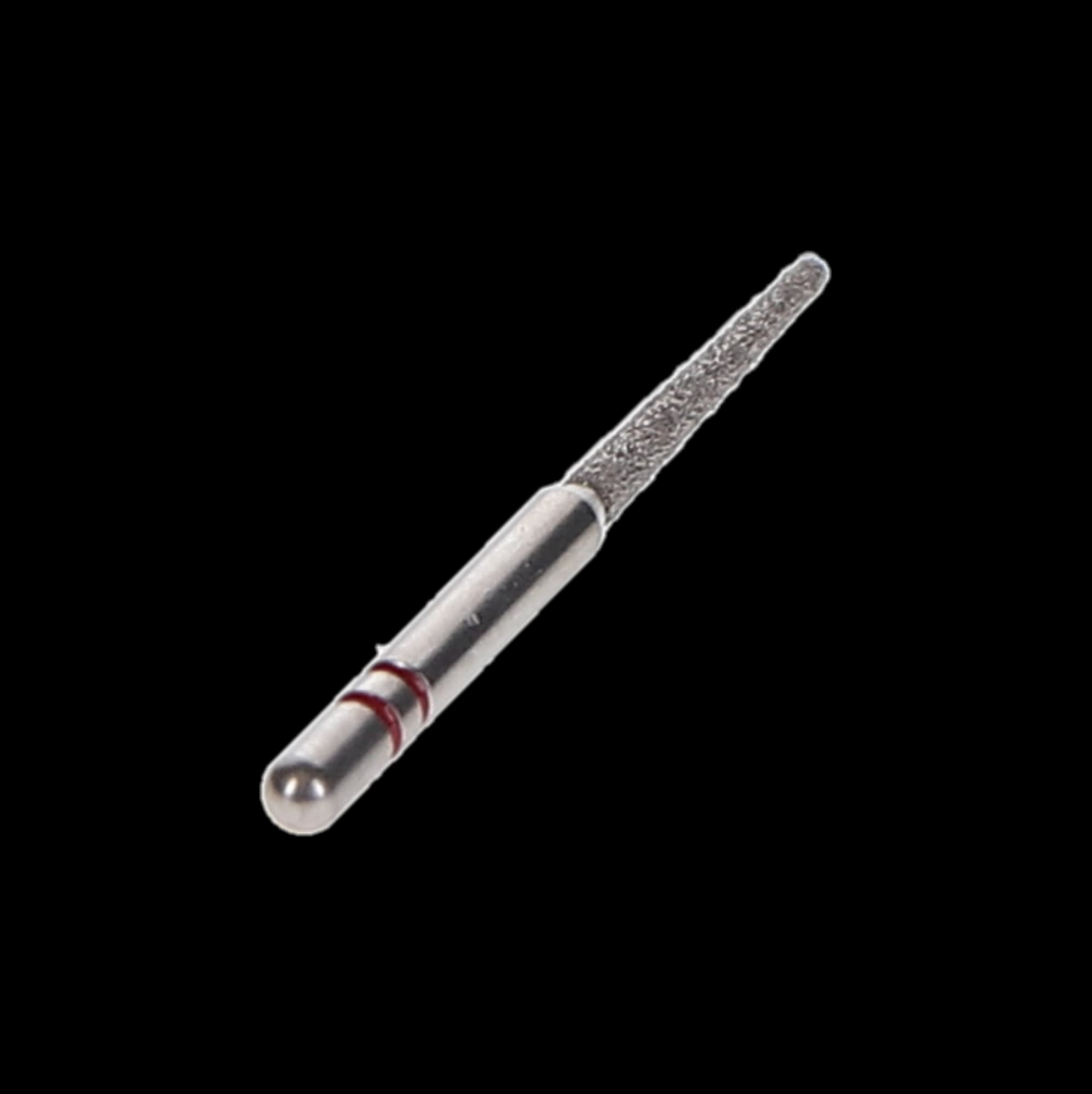 Two Striper Diamond Bur, FG, Round-End Taper, 781.10F, 1.3 mm Major/0.8 mm Minor Diameter, 10 mm Head Length, Fine, Red, 5/Pk, 2015496 thumbnail 3