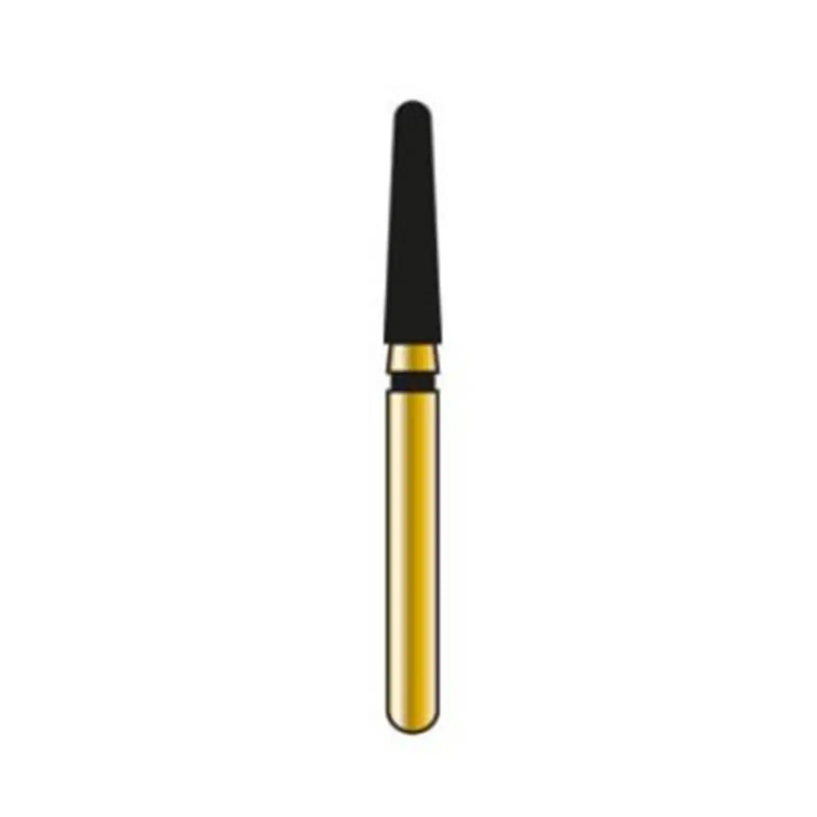 Alpen Multilayer Diamond Bur, FG, #850 Round End Taper, 1.8 mm, Super Coarse, Black, 5/Pk, R8508SC018FG - Alpen Diamonds, G850-314-018-08.0-C, R8508SC018FG, (Discontinued) - Image 1