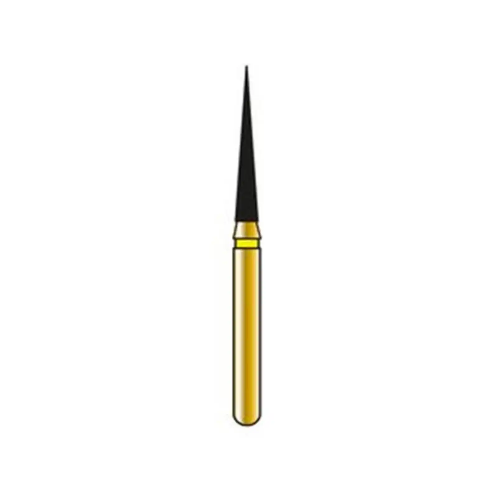 Alpen Multilayer Diamond Bur, FG, Flame #859, 1.4 mm, Extra Fine, Yellow, 5/Pk, R859EF014FG - Alpen Diamonds, G859-314-014-10.0-EF, R859EF014FG, (Discontinued) - Image 1