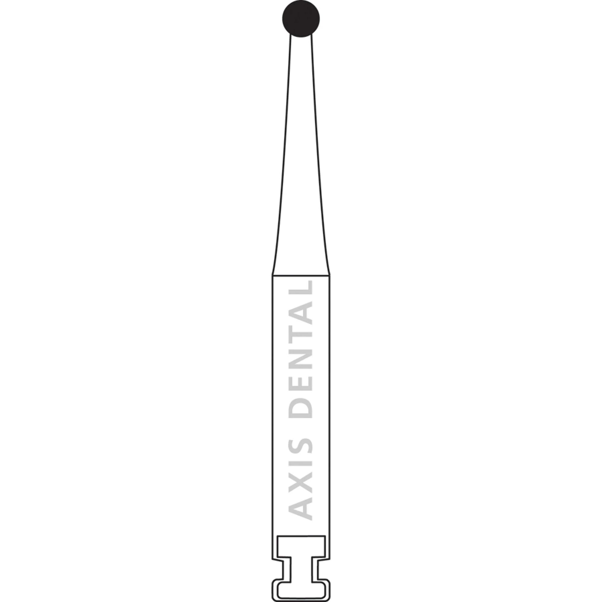 NTI 2-Piece Operative Carbide Burs, RA (Right Angle Latch), Round #2, 1.0 mm, 5/Pk, H2-RA thumbnail 2