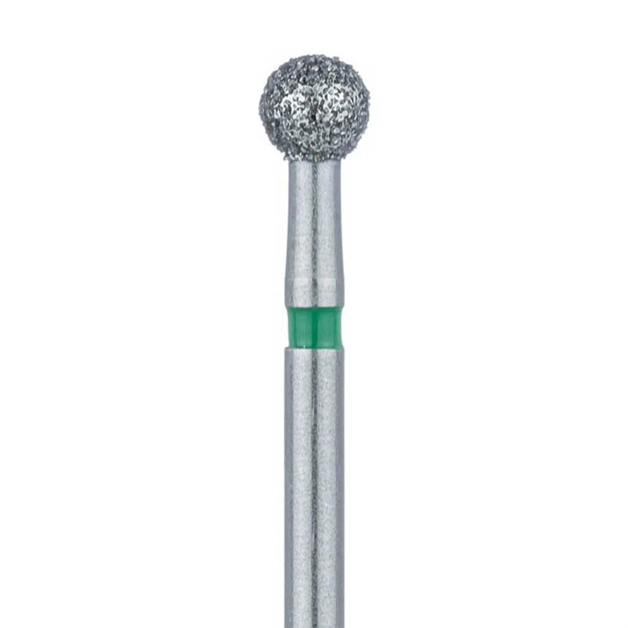 Meisinger Multi-Use Diamond Bur, Friction Grip, Round, 801G, 2.9 mm, Coarse, Green, 5/Pk, 801G-029-FG thumbnail 3