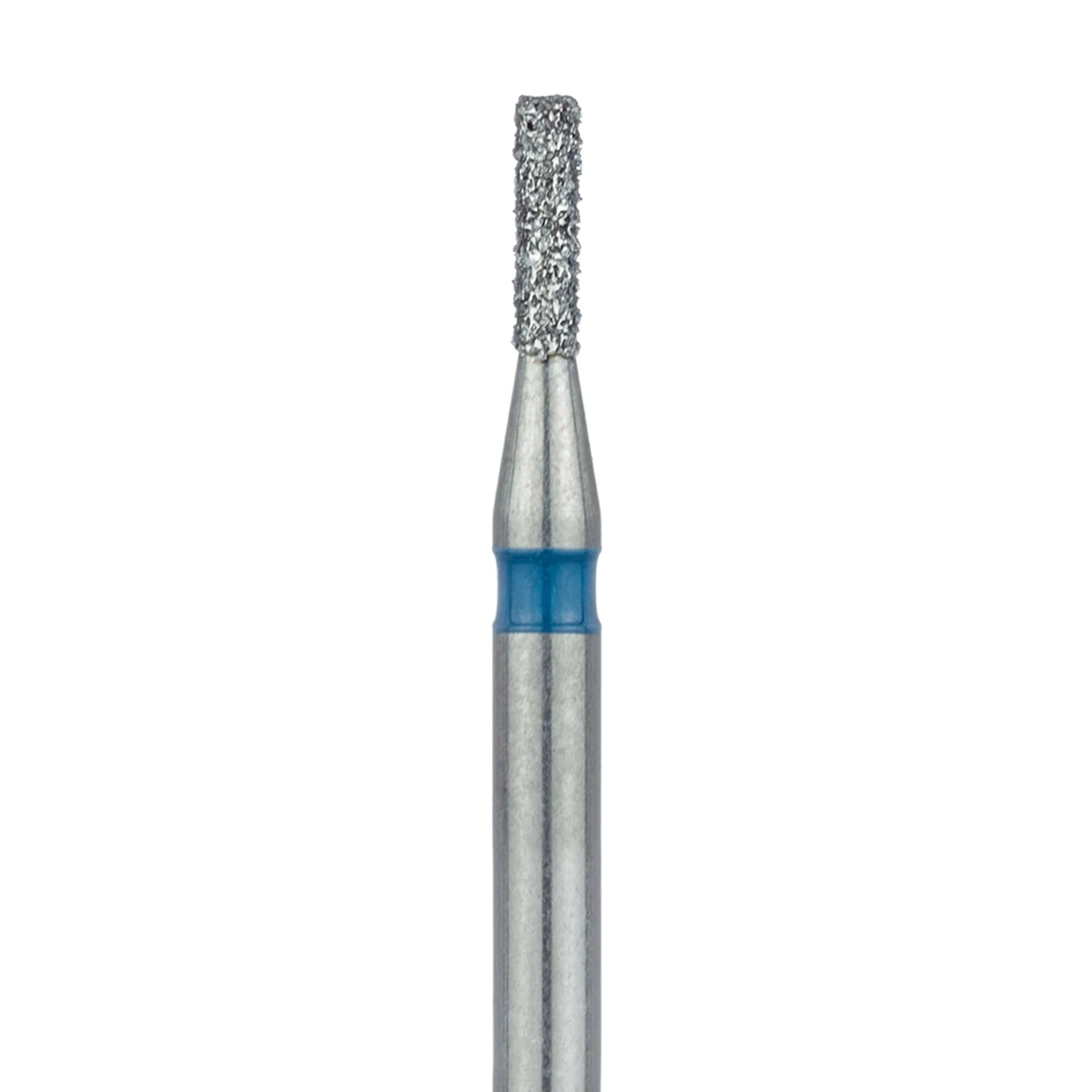 Meisinger Multi-Use Diamond Bur, Friction Grip, Cylinder, Flat End, 835-010-FG, 1.0 mm Head Diameter, Medium Grit, Blue Ring, 5/Pk thumbnail 3