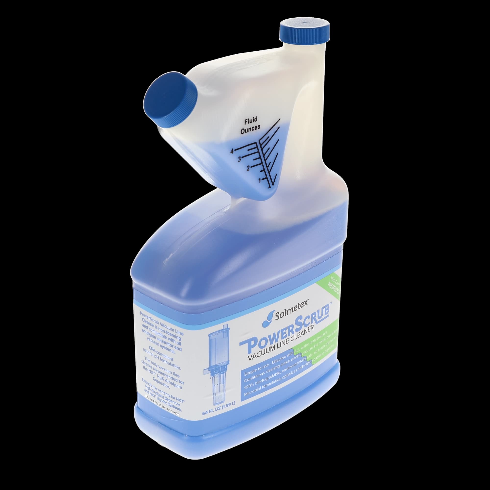 Solmetex PowerScrub Vacuum Line Cleaner, Case Kit, 64 oz Bottles, 4/Case, PCS-VLCK thumbnail 8