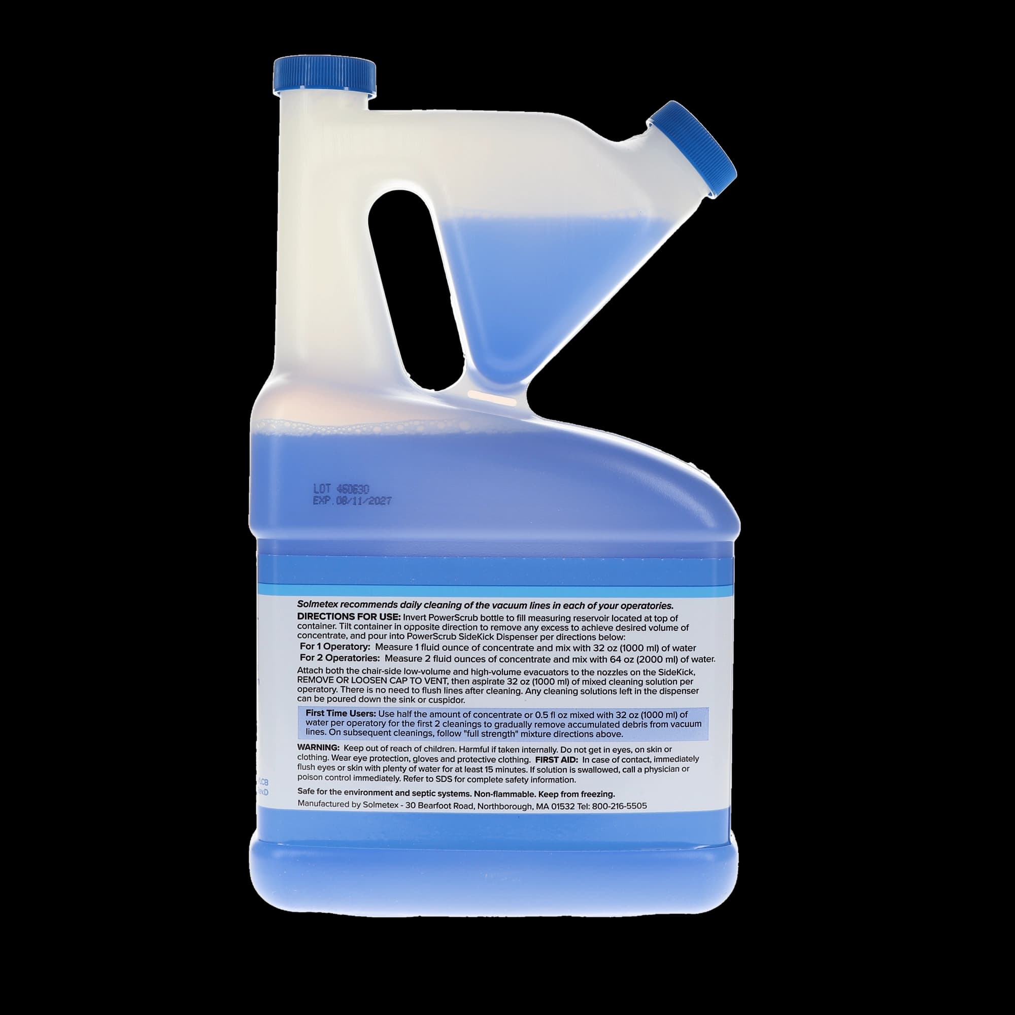 Solmetex PowerScrub Vacuum Line Cleaner, Case Kit, 64 oz Bottles, 4/Case, PCS-VLCK thumbnail 9