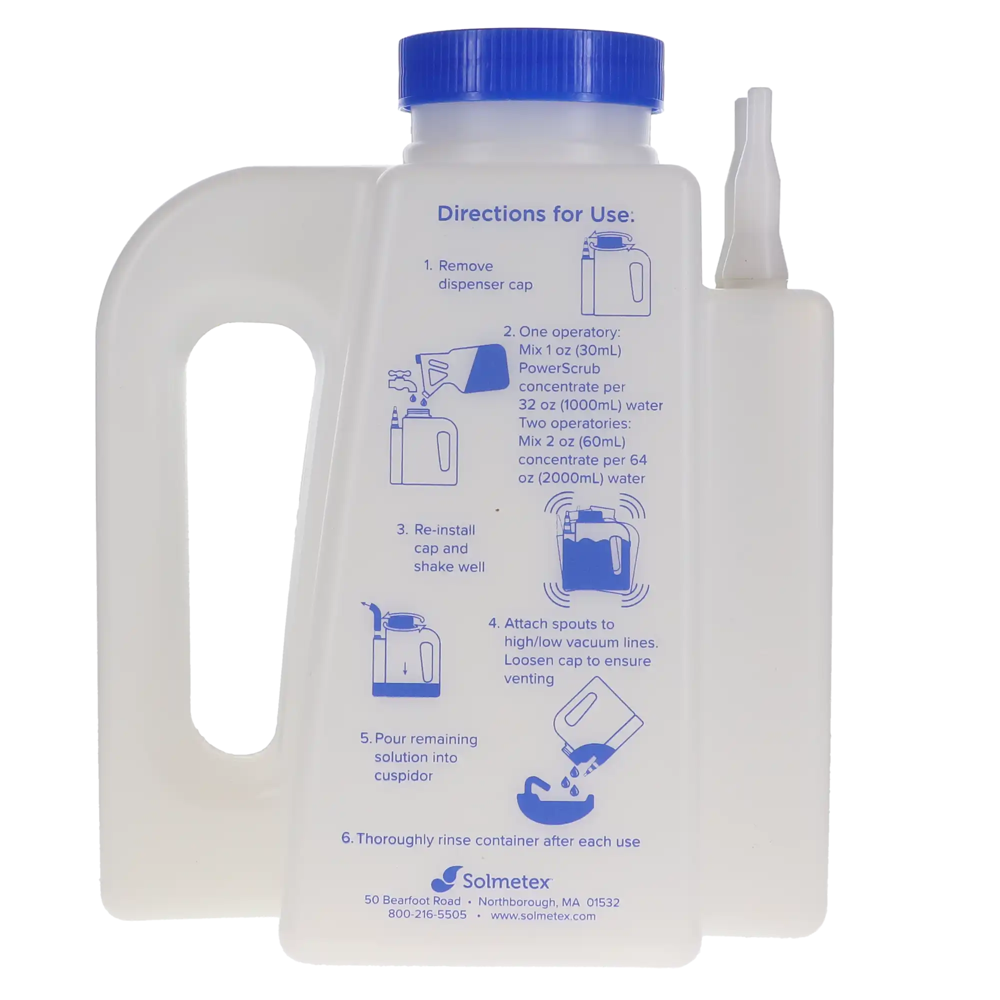 Solmetex PowerScrub Sidekick Vacuum Line Cleaner Dispenser, 64 oz, PCS-VLSK thumbnail 9
