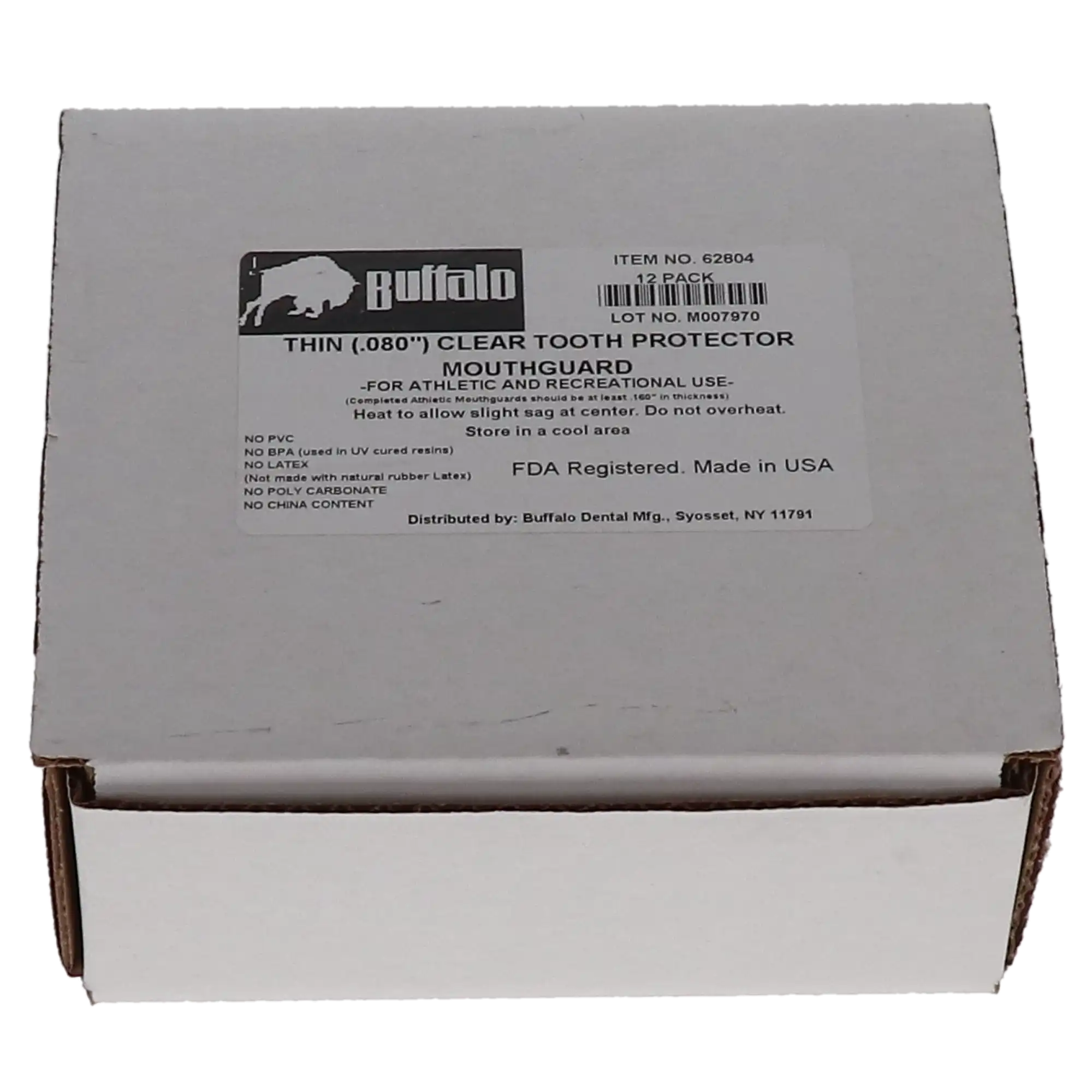 Buffalo Dental Clear EVA Mouthguard Material, 0.080" Thick, 5" x 5" Sheets, 12/Pkg, 62804 thumbnail 4