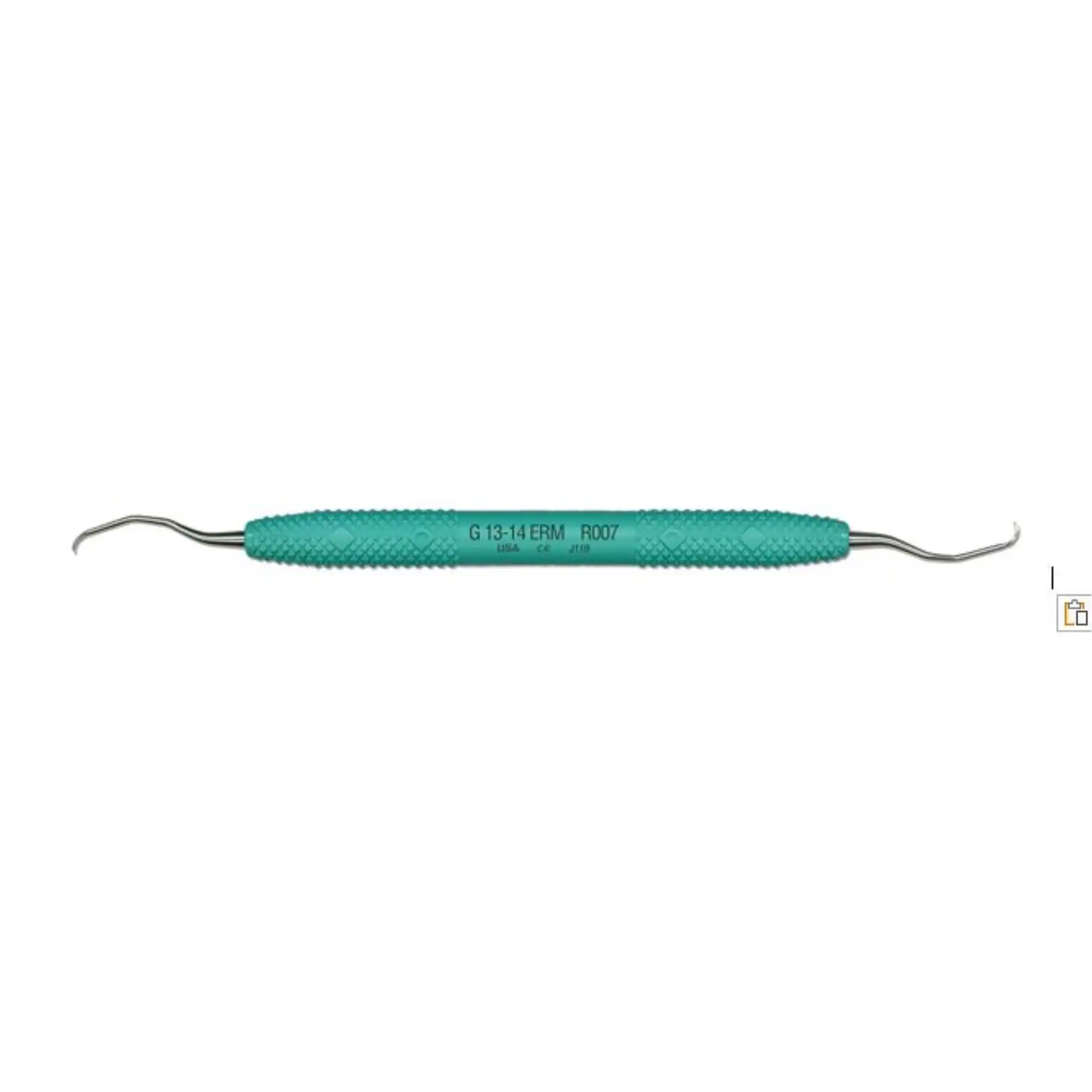 PDT Amazing Gracey 13/14 Extended Reach Mini Curette, Double End, Green Resin Handle, R007 thumbnail 2