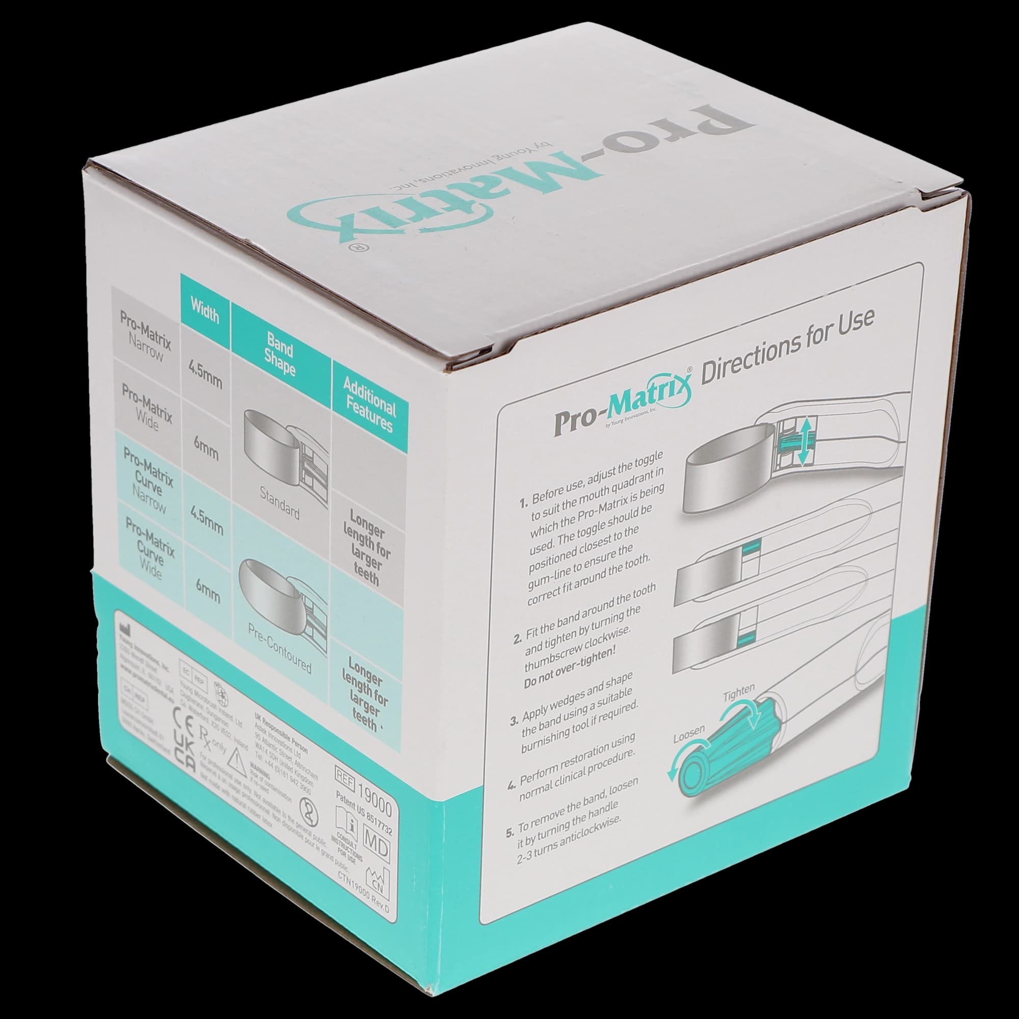 Young Dental Pro-Matrix Single-Use Matrix Bands, Narrow, 4.5 mm, Green, 50/Pk, 19000 thumbnail 12