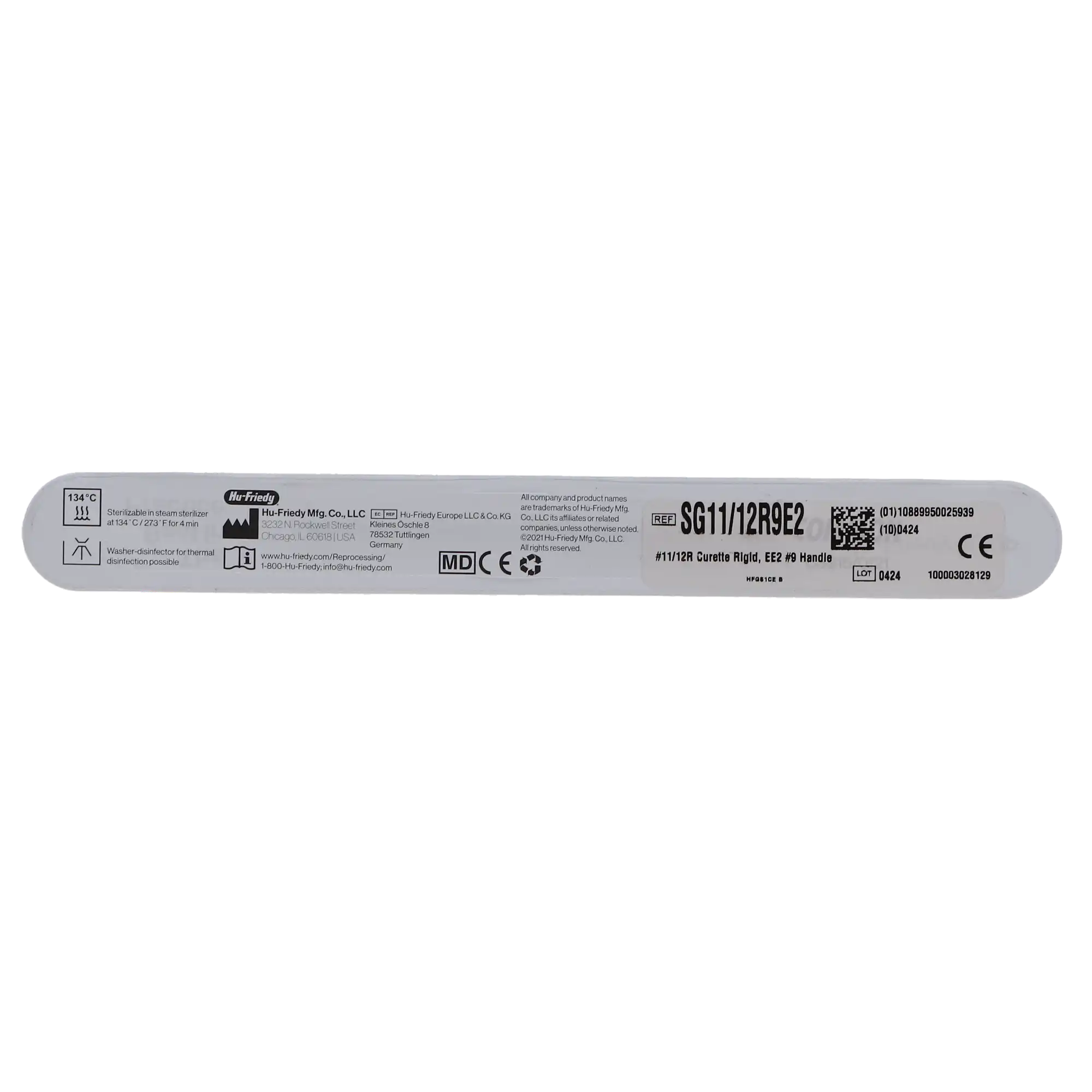 Hu-Friedy EverEdge 2.0 Gracey 11/12 Rigid Curette, Double-Ended, #9 Handle, SG11/12R9E2 thumbnail 4