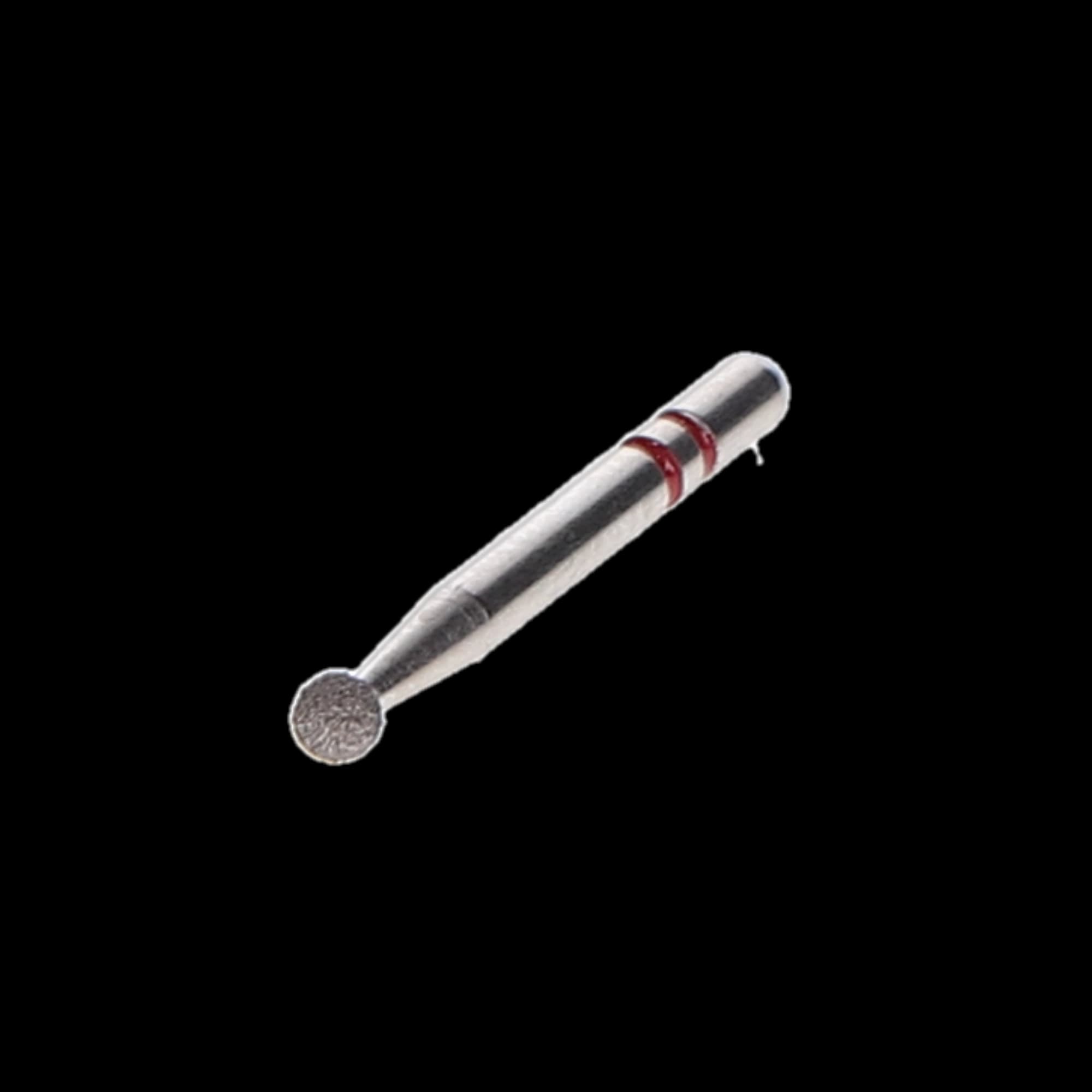 Two Striper Diamond Bur, Round, Fine, Friction Grip (FG), #125F, 1.8 mm Head Diameter, 1.7 mm Head Length, Red Ring, 5/Pk, 2015016 thumbnail 3