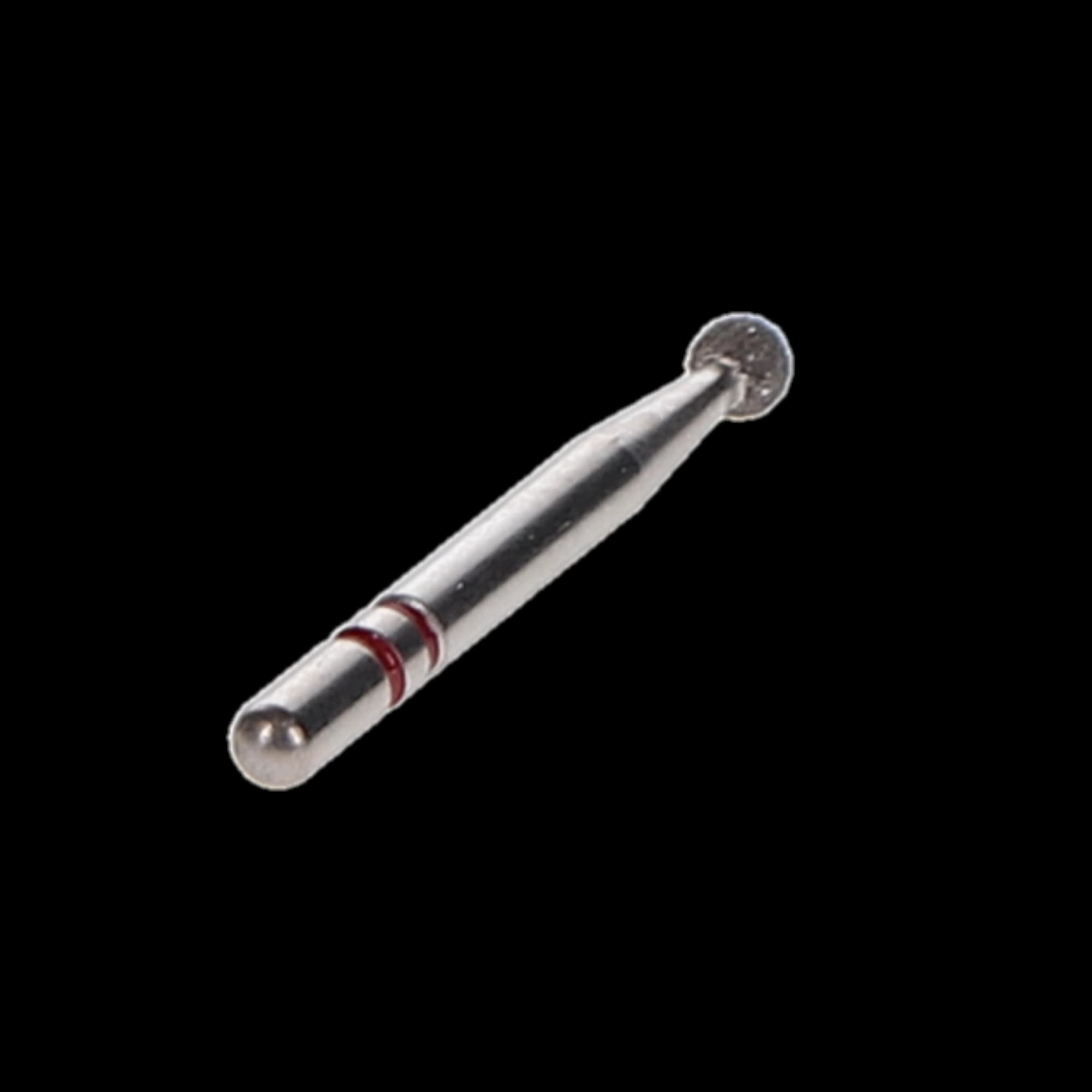 Two Striper Diamond Bur, Round, Fine, Friction Grip (FG), #125F, 1.8 mm Head Diameter, 1.7 mm Head Length, Red Ring, 5/Pk, 2015016 thumbnail 4