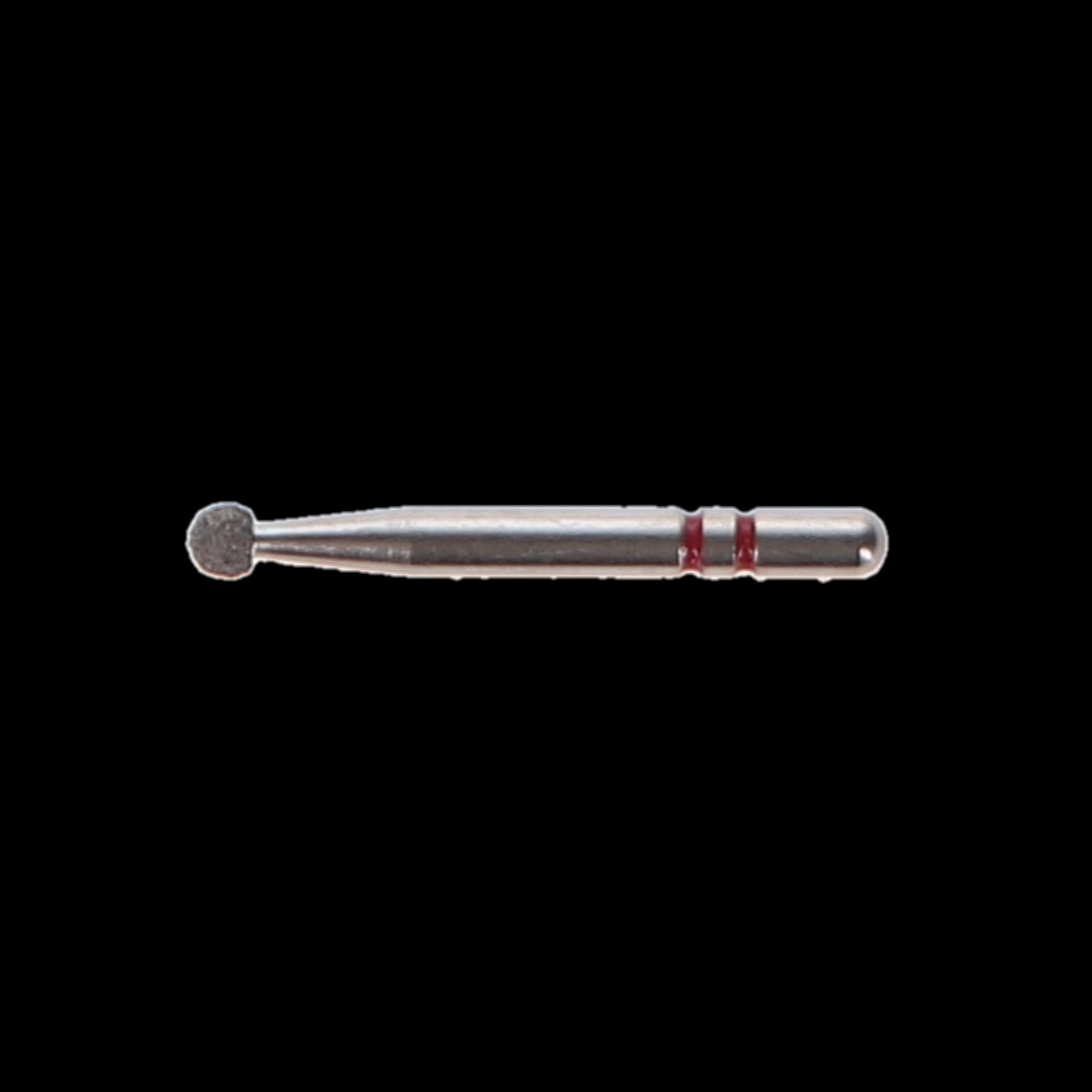 Two Striper Diamond Bur, Round, Fine, Friction Grip (FG), #125F, 1.8 mm Head Diameter, 1.7 mm Head Length, Red Ring, 5/Pk, 2015016 thumbnail 2