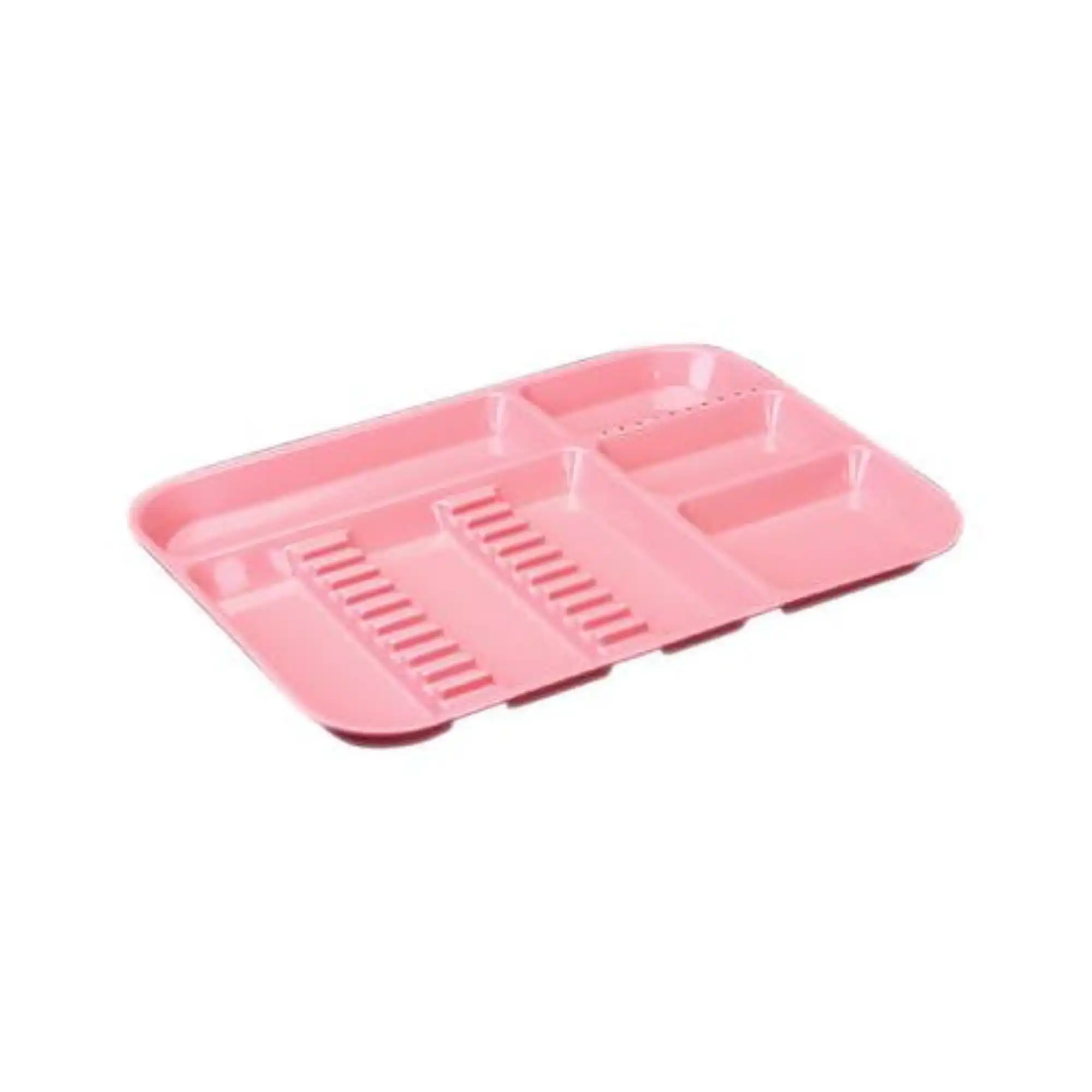 Plasdent Divided Set-Up Tray Size B (Ritter), Coral, Plastic, 13-1/2" x 9-5/8" x 7/8", 300BD6 - Plasdent - Set-up Tray Divided Size B (Ritter) - Coral, Plastic, 13-1/2" X 9-5/8" - Image 1